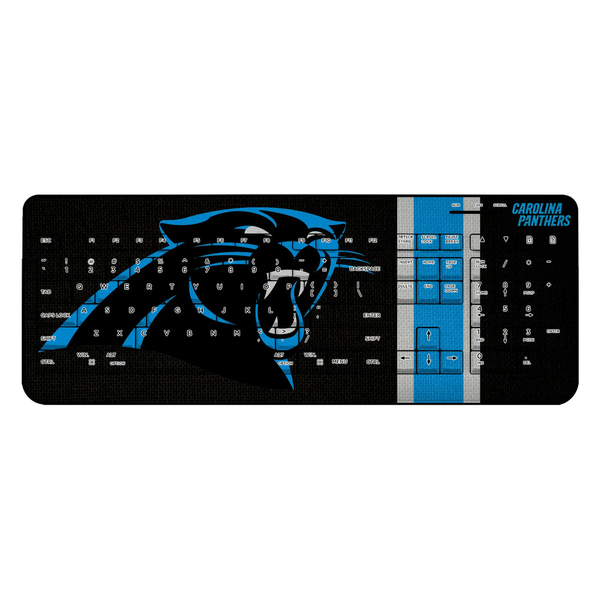 Carolina Panthers Stripe Wireless USB Keyboard
