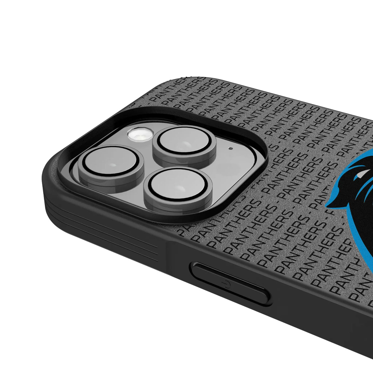 Carolina Panthers Text Backdrop iPhone Bump Phone Case for Apple iPhone - Detail