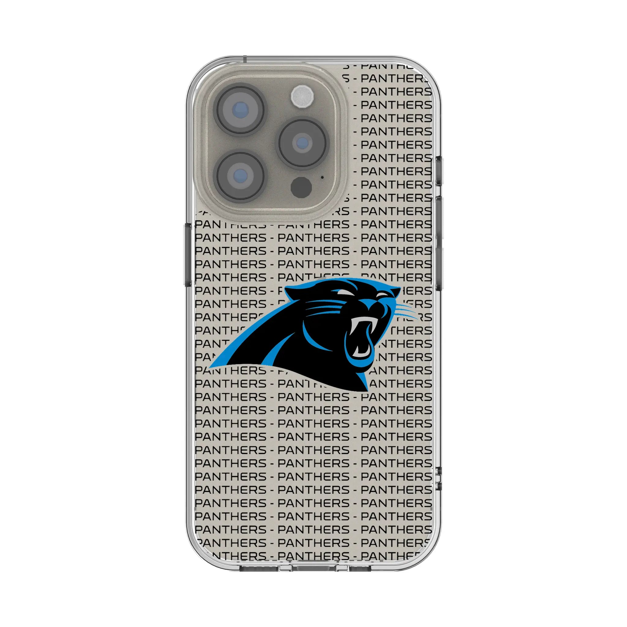 Carolina Panthers Text Backdrop iPhone Clear Phone Case for Apple iPhone