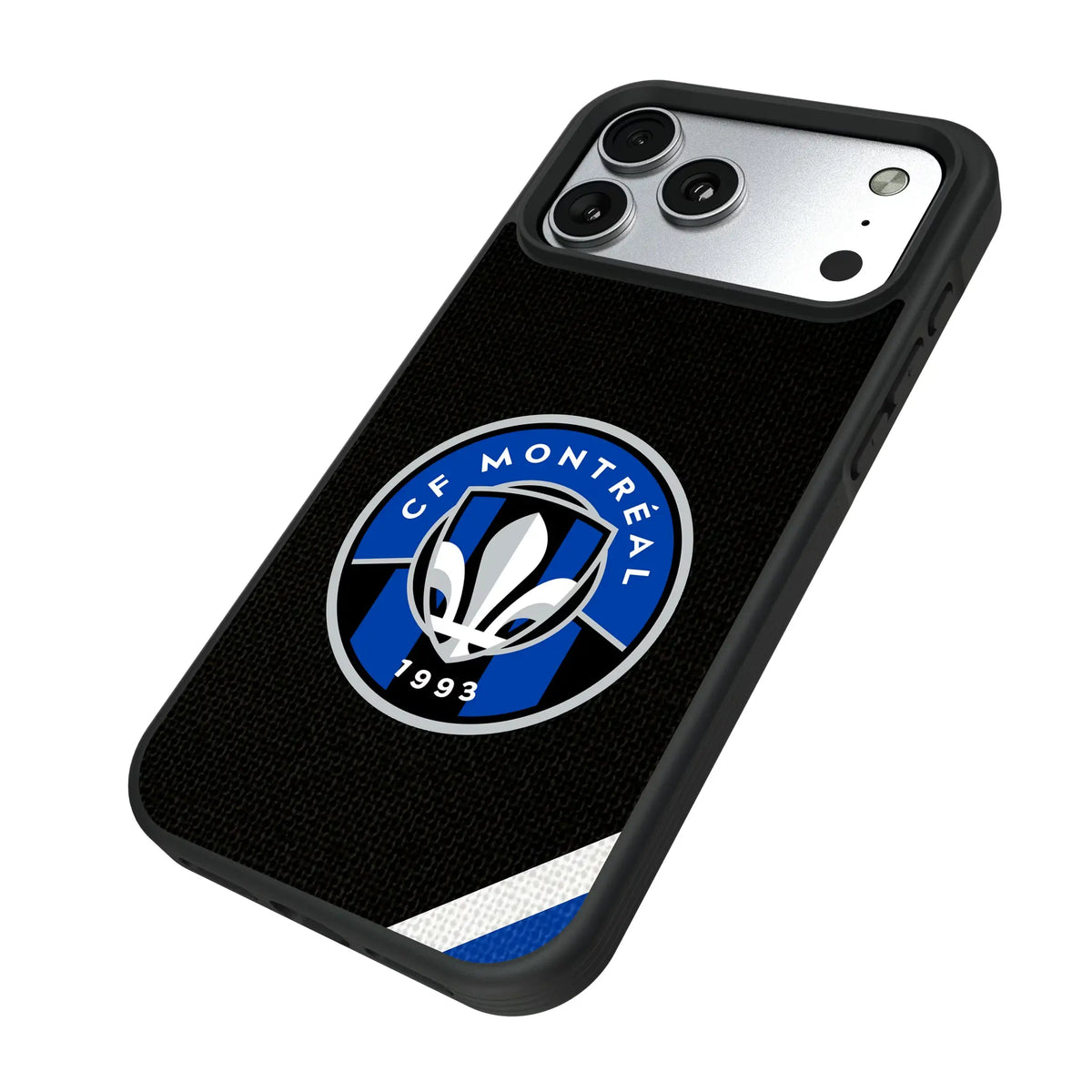 CF Montreal Diagonal Stripe iPhone Bump Phone Case for Apple iPhone - Isometric View#Device_iPhone 17 Pro Max
