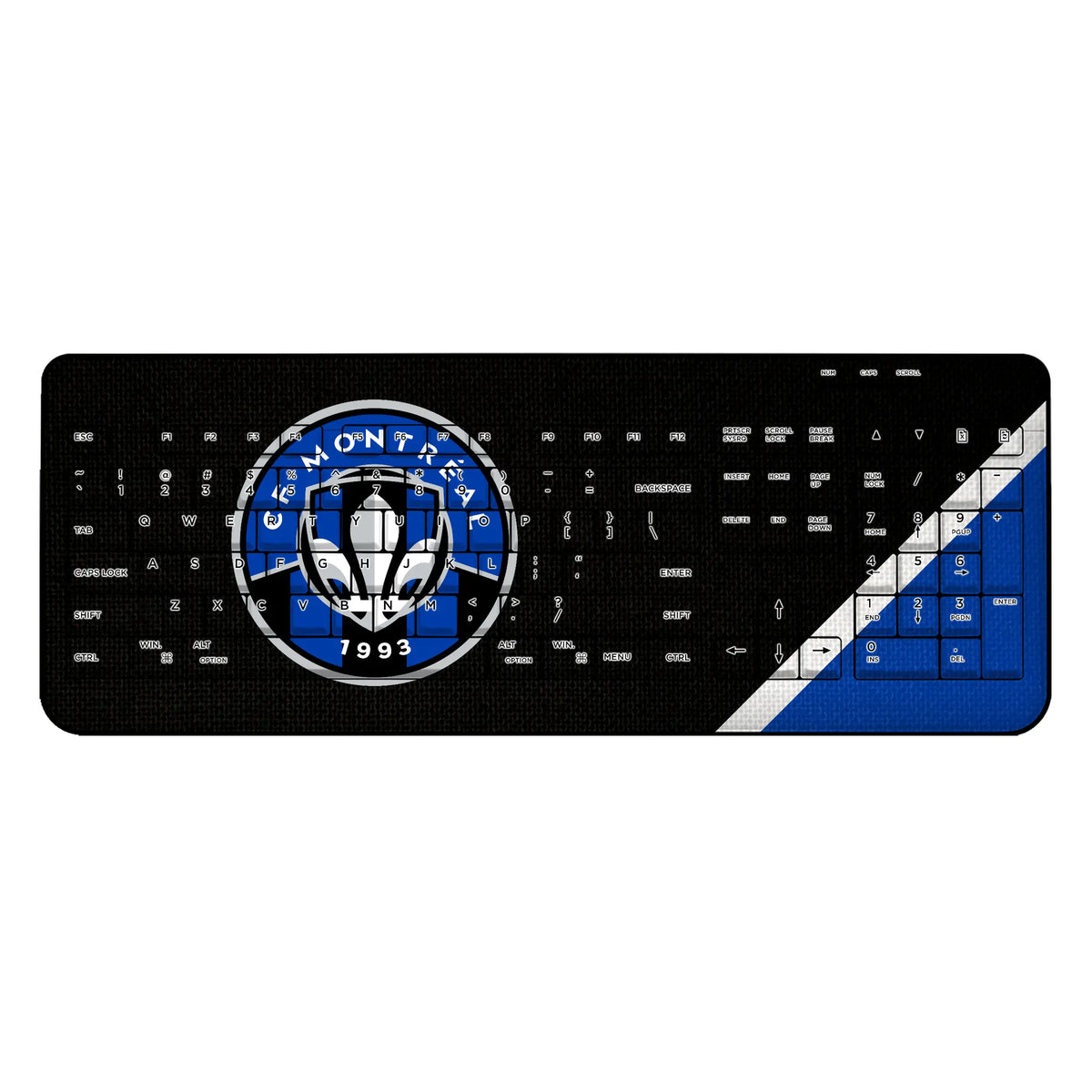 CF Montreal Diagonal Stripe Wireless USB Keyboard
