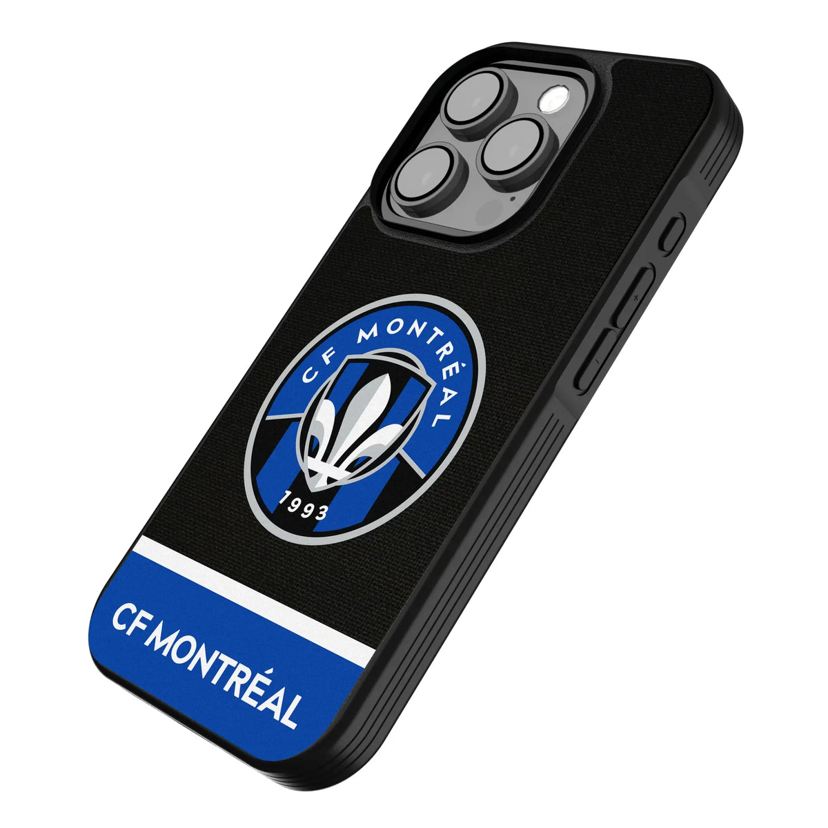 CF Montreal Endzone Solid iPhone Bump Phone Case for Apple iPhone - Isometric View