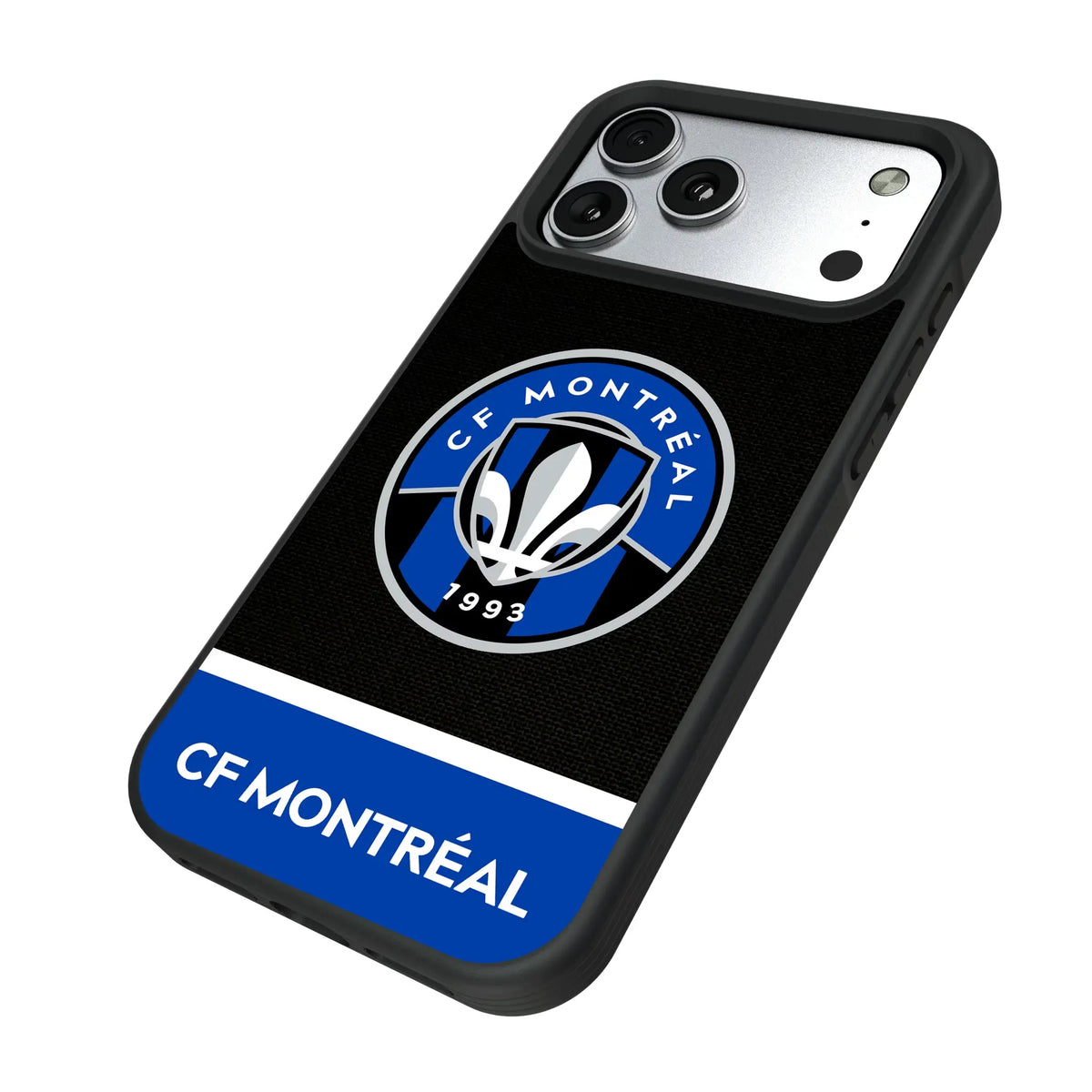 CF Montreal Endzone Solid iPhone Bump Phone Case for Apple iPhone - Isometric View#Device_iPhone 17 Pro Max