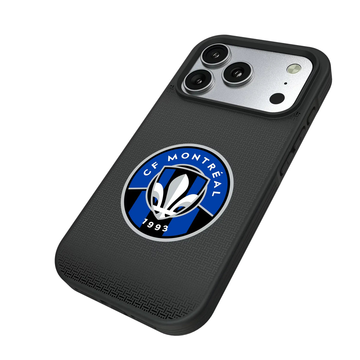 CF Montreal Linen iPhone Bump Phone Case for Apple iPhone - Isometric View#Device_iPhone 17 Pro