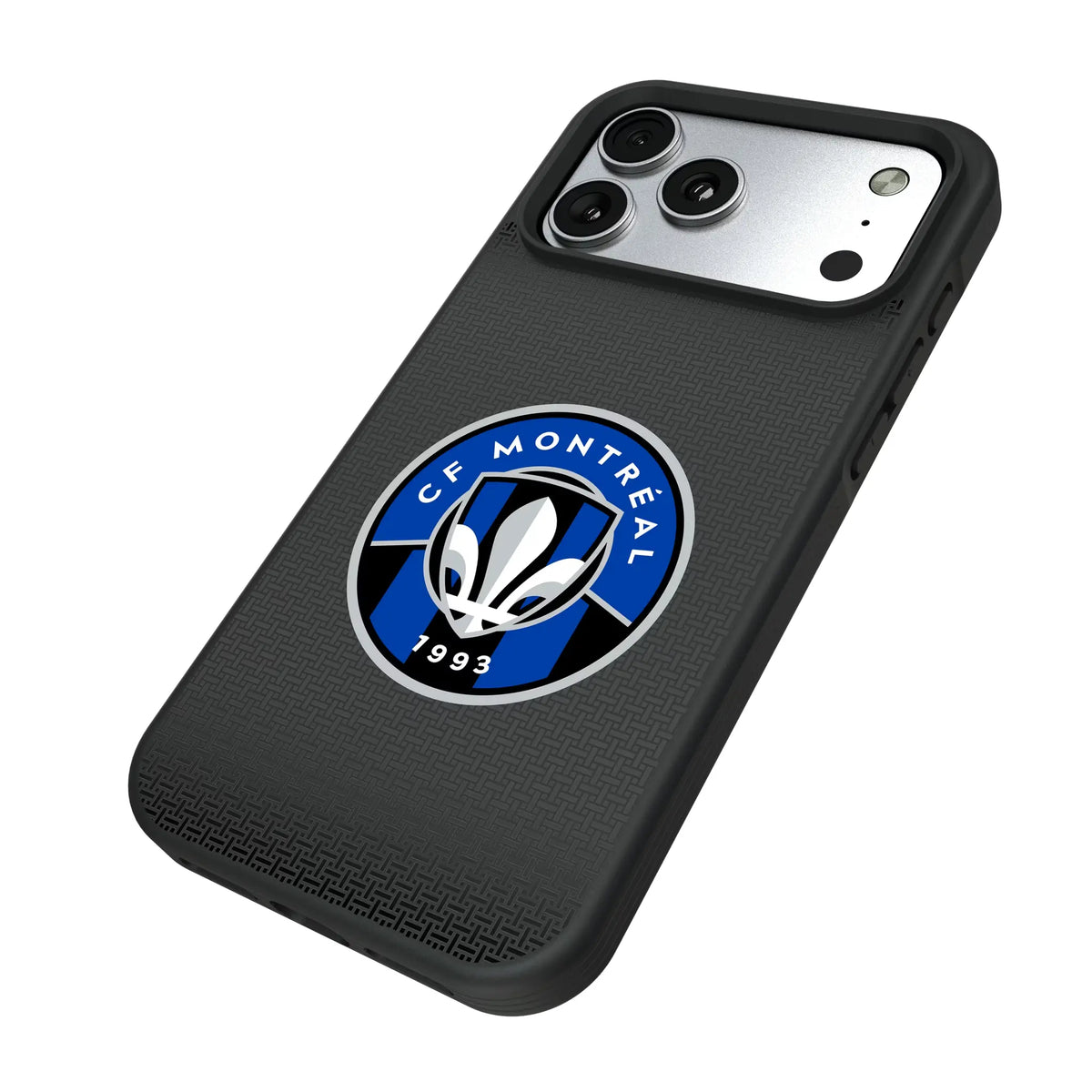 CF Montreal Linen iPhone Bump Phone Case for Apple iPhone - Isometric View#Device_iPhone 17 Pro Max