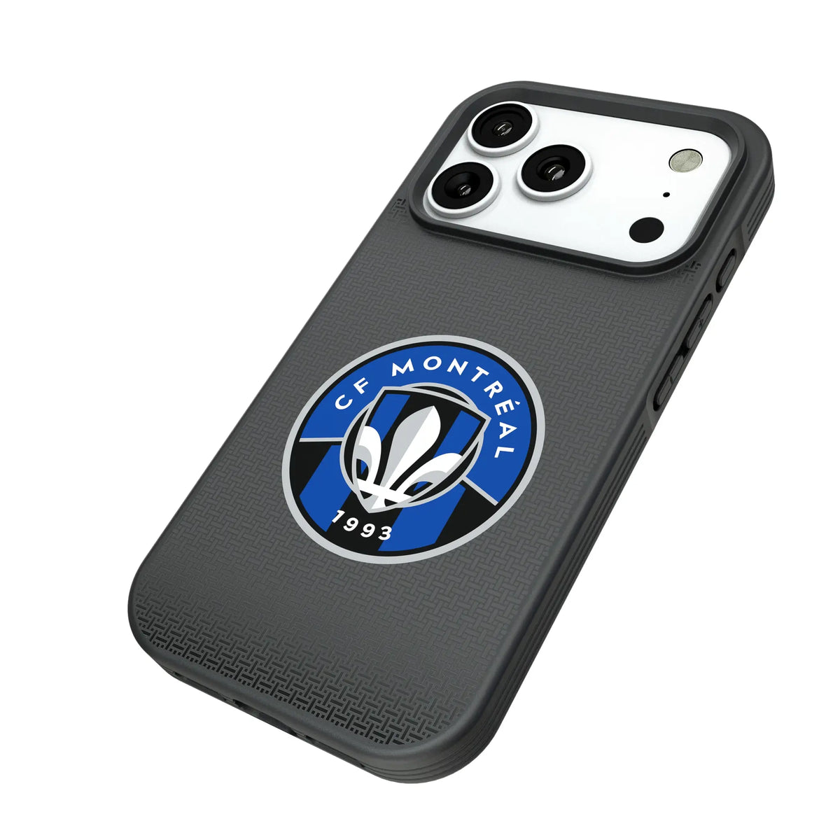 CF Montreal Linen iPhone Bump Phone Case for Apple iPhone - Isometric View#Device_iPhone 18 Pro