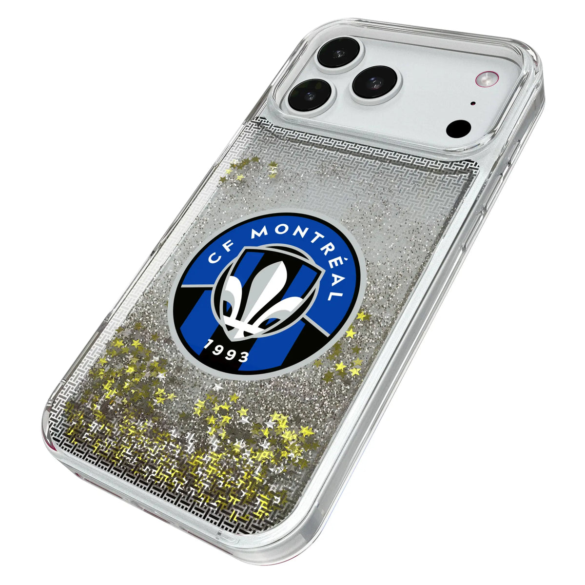 CF Montreal Linen iPhone Glitter Phone Case for Apple iPhone - Isometric View#Device_iPhone 18 Pro Max