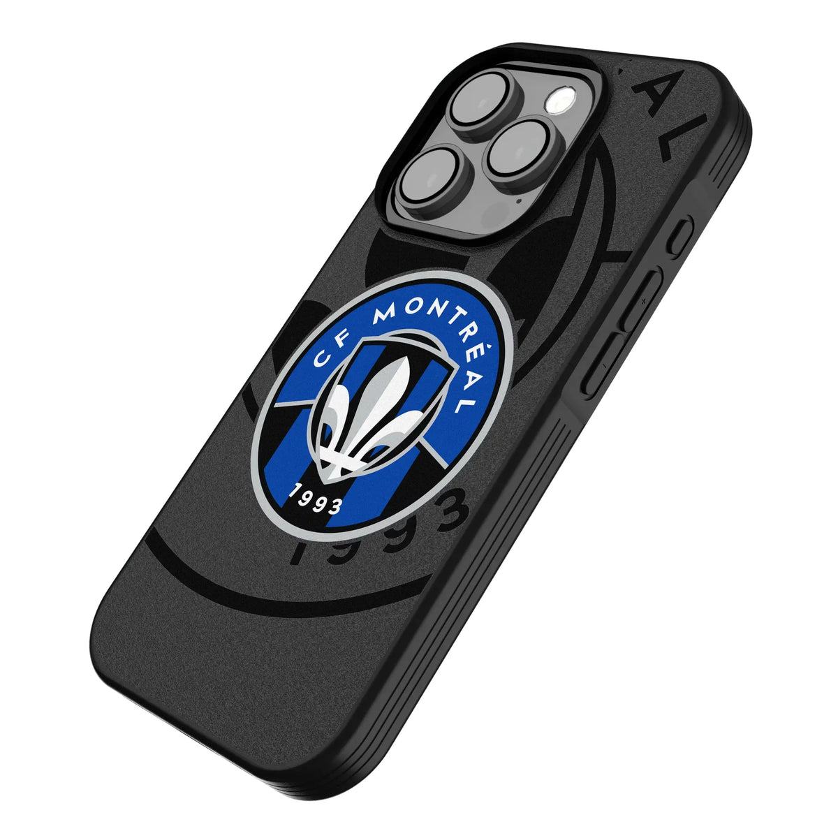 CF Montreal Monocolor Tilt iPhone Bump Phone Case for Apple iPhone - Isometric View