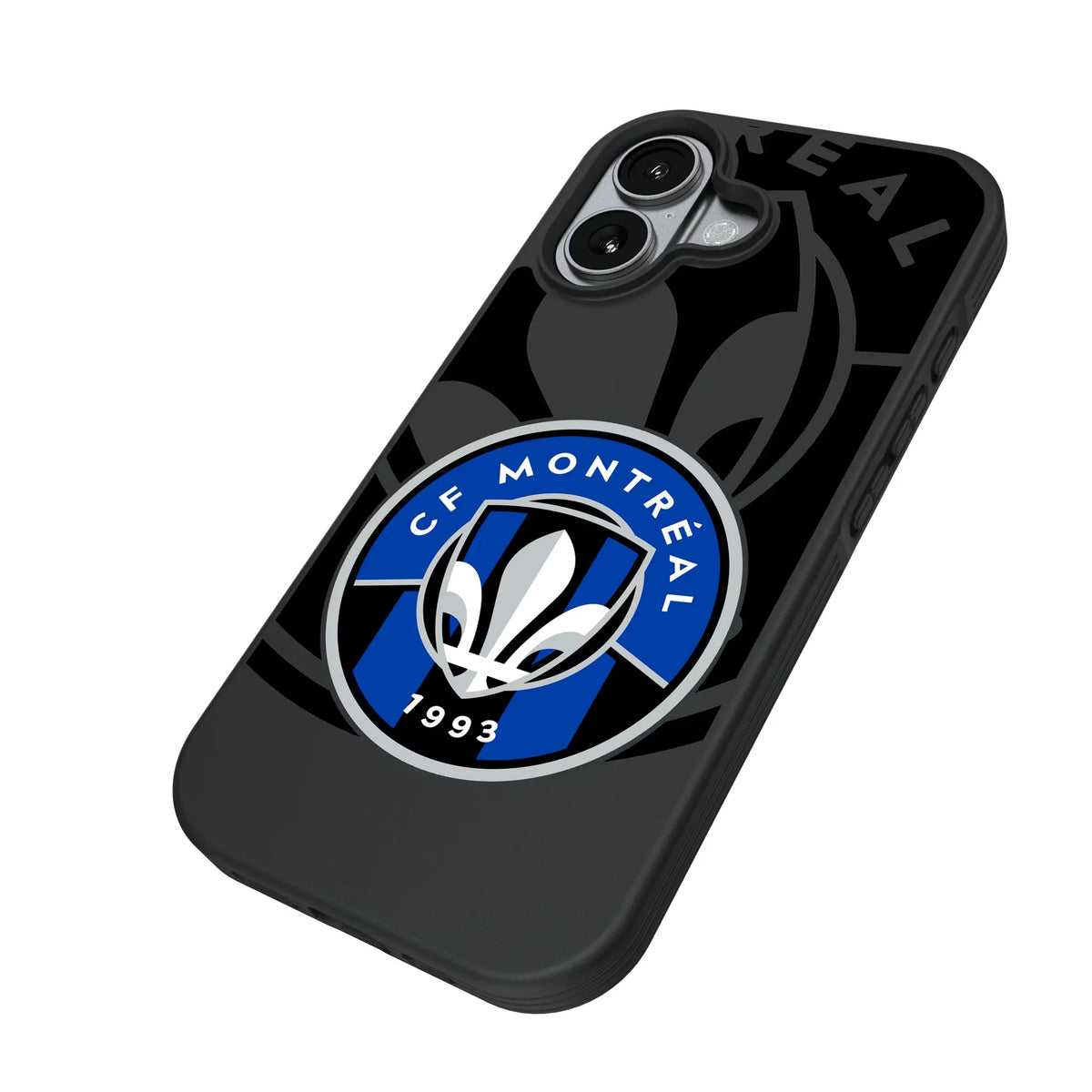 CF Montreal Monocolor Tilt iPhone Bump Phone Case for Apple iPhone - Isometric View#Device_iPhone 17