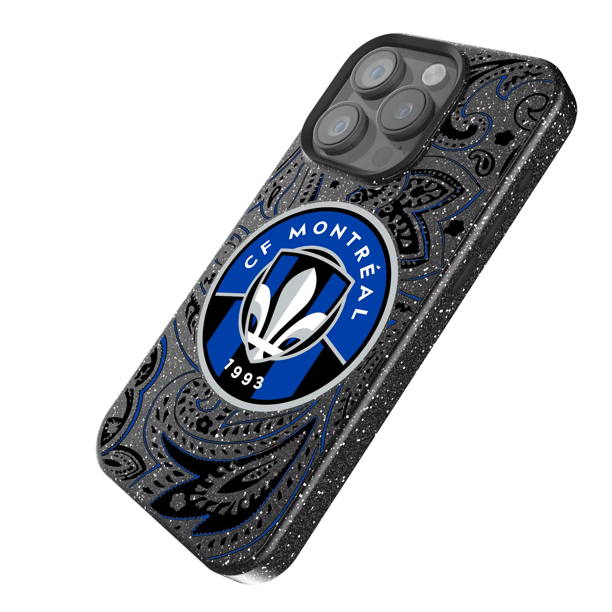 CF Montreal Paisley iPhone Bling Phone Case for Apple iPhone - Isometric View