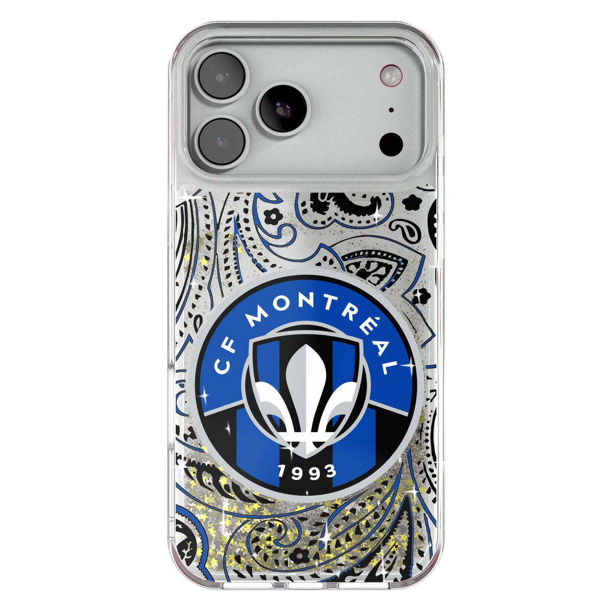 CF Montreal Paisley Glitter Phone Case for Apple iPhone