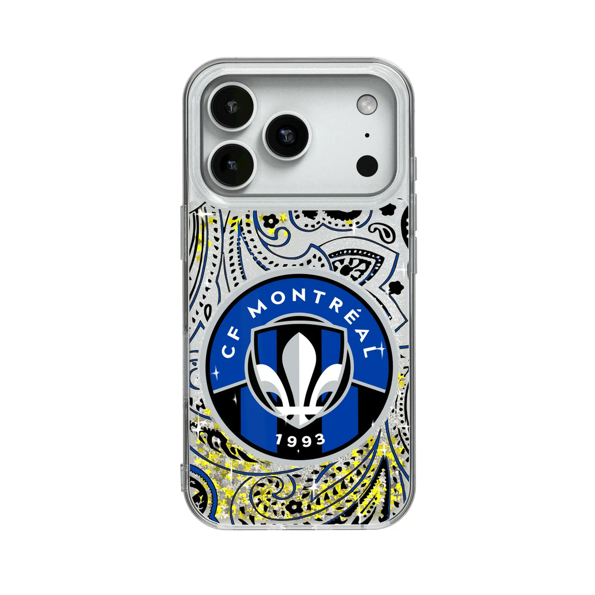 CF Montreal Paisley Glitter Phone Case for Apple iPhone