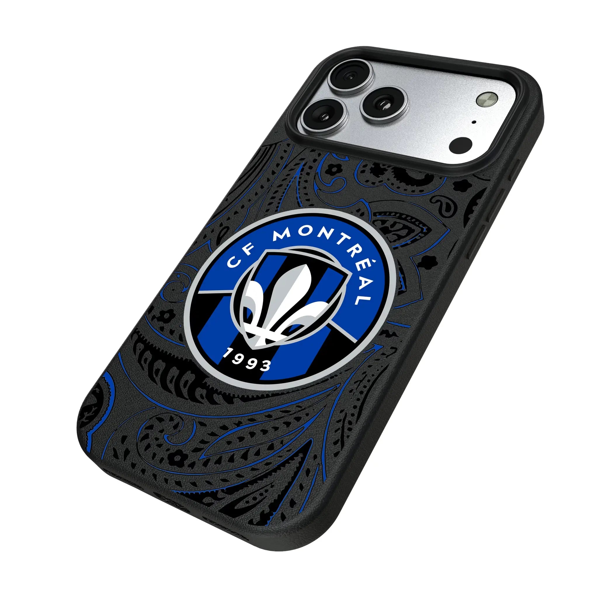 CF Montreal Paisley iPhone MagSafe Compatible Phone Case for Apple iPhone - Isometric View#Device_iPhone 17 Pro Max
