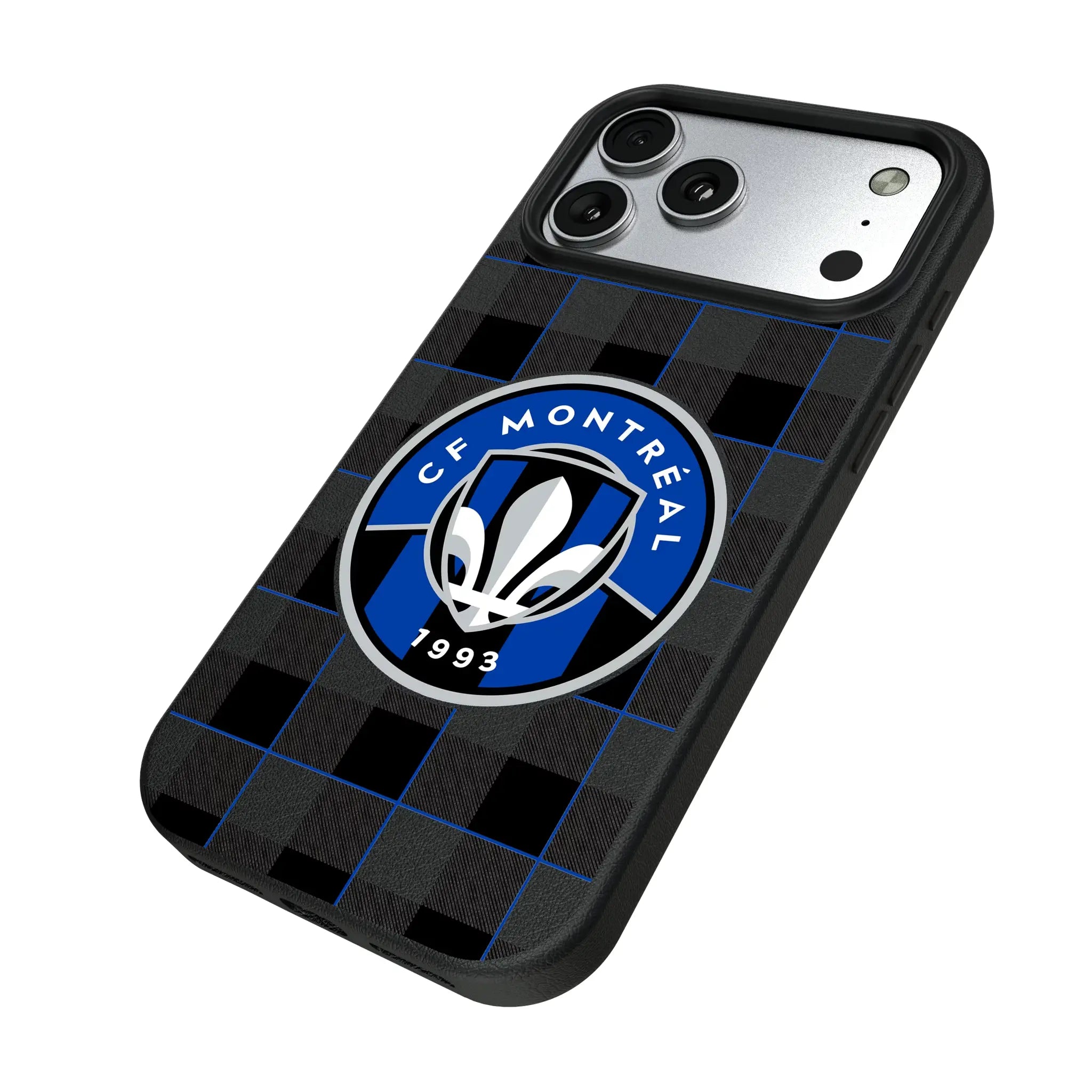 CF Montreal Plaid iPhone MagSafe Compatible Phone Case for Apple iPhone - Isometric View#Device_iPhone 17 Pro Max