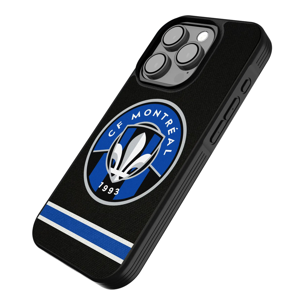 CF Montreal Stripe iPhone Bump Phone Case for Apple iPhone - Isometric View