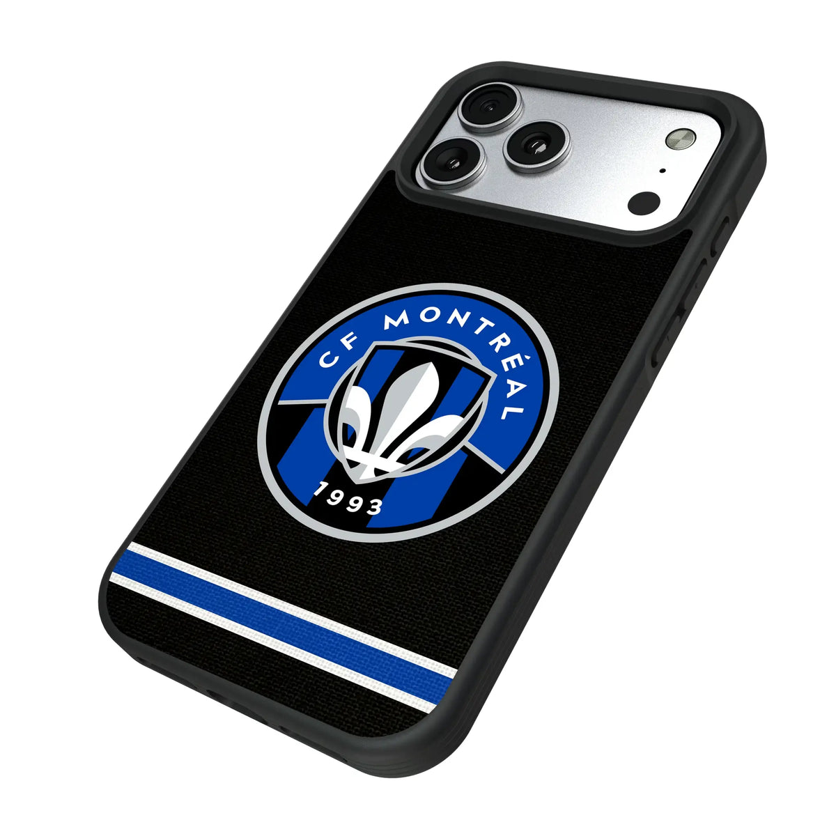 CF Montreal Stripe iPhone Bump Phone Case for Apple iPhone - Isometric View#Device_iPhone 17 Pro Max
