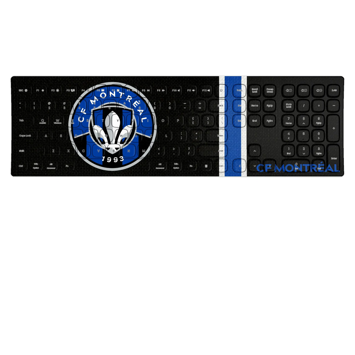 CF Montreal Stripe KKB605 Curved Wireless Keyboard