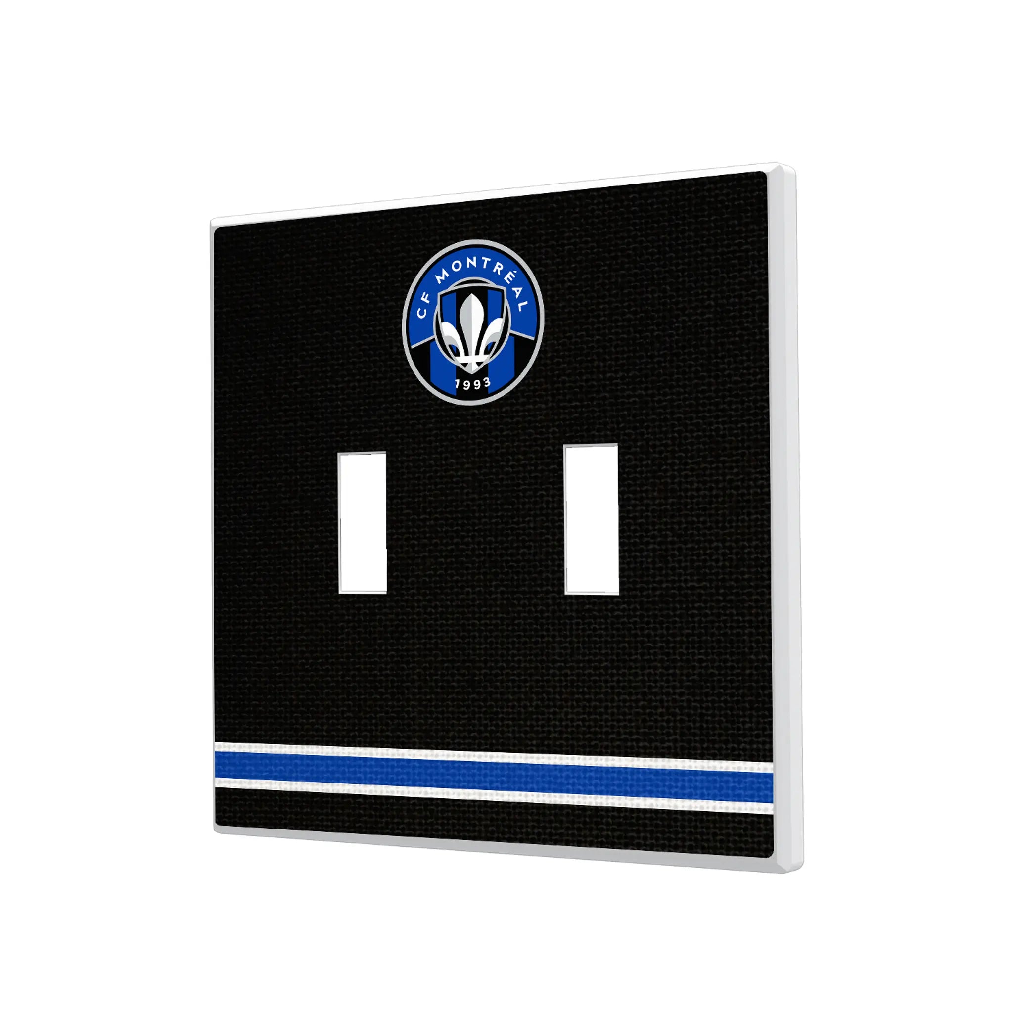 CF Montreal Stripe Hidden-Screw Light Switch Plate#Style_Double Toggle