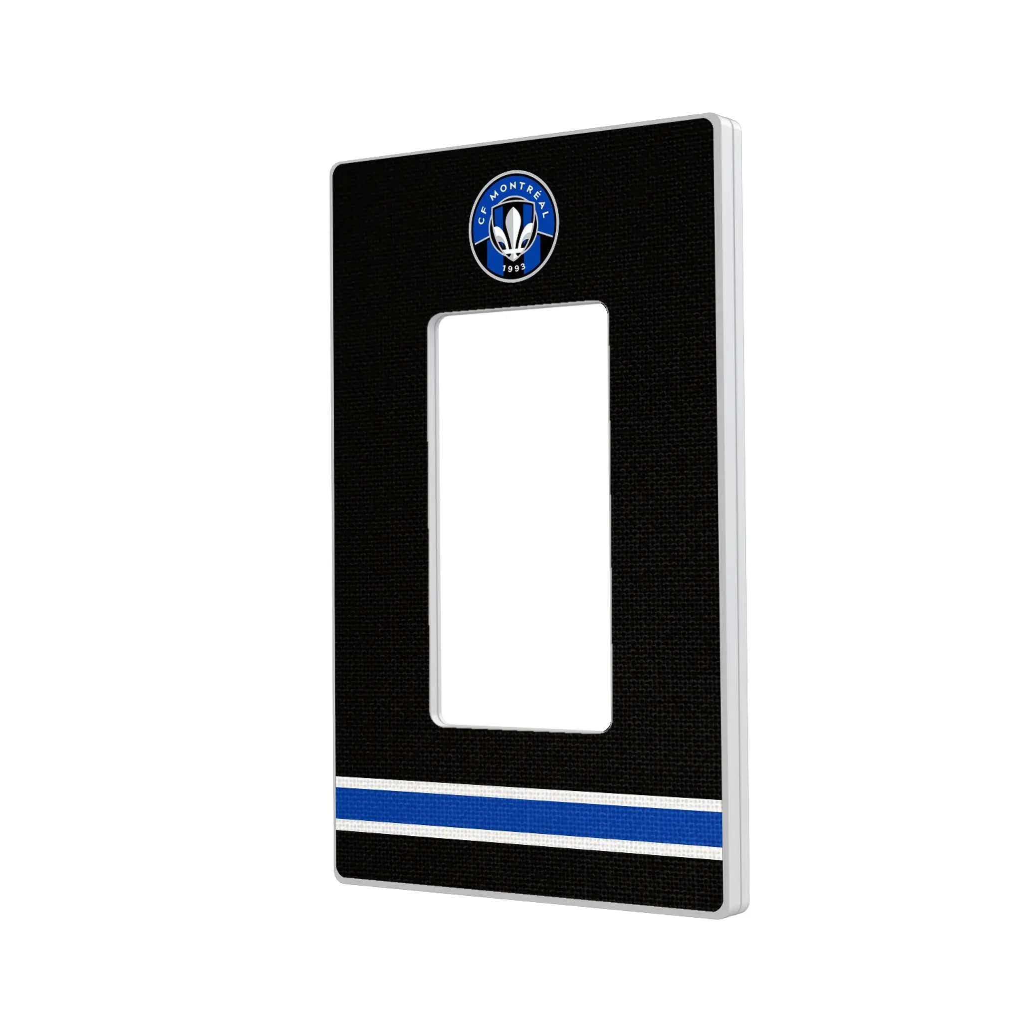 CF Montreal Stripe Hidden-Screw Light Switch Plate#Style_Single Rocker