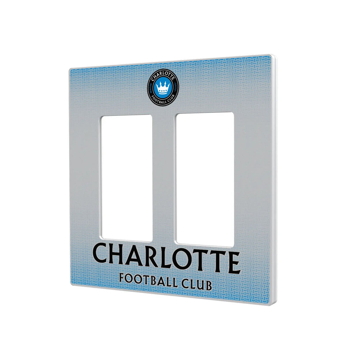 Charlotte FC Linen Hidden-Screw Light Switch Plate#Style_Double Rocker