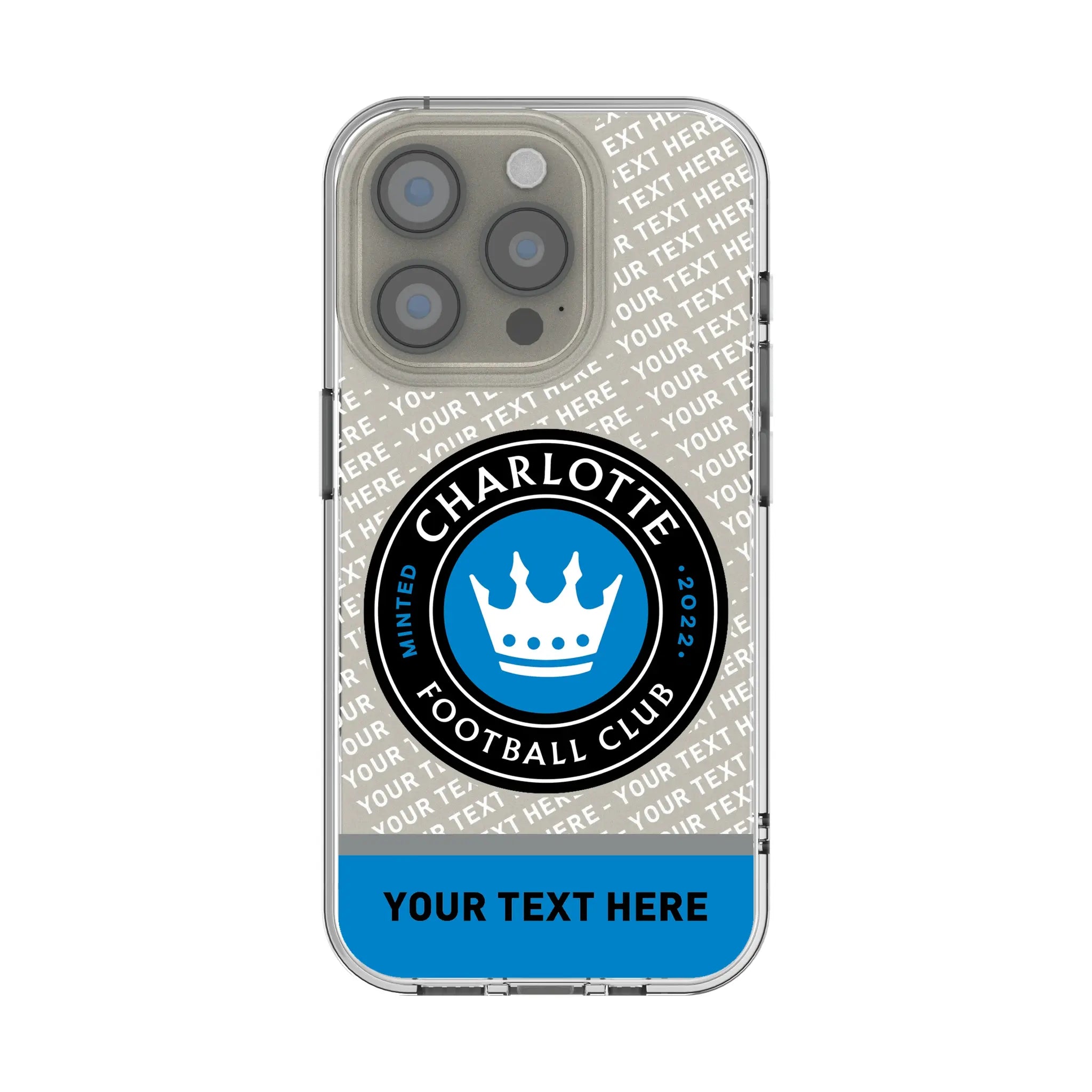 Charlotte FC Personalized EndZone Plus iPhone Clear Phone Case for Apple iPhone