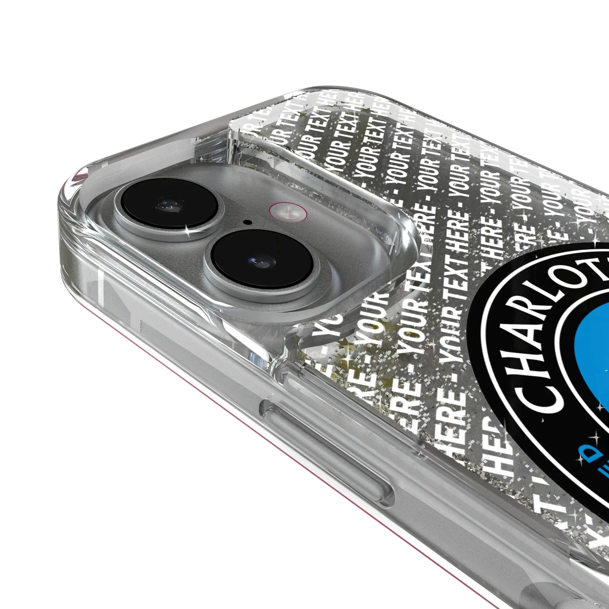 Charlotte FC Personalized EndZone Plus iPhone Glitter Phone Case for Apple iPhone - Detail