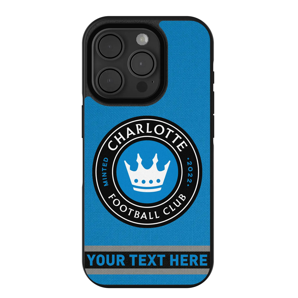 Charlotte FC Personalized Stripe iPhone Bump Phone Case for Apple iPhone