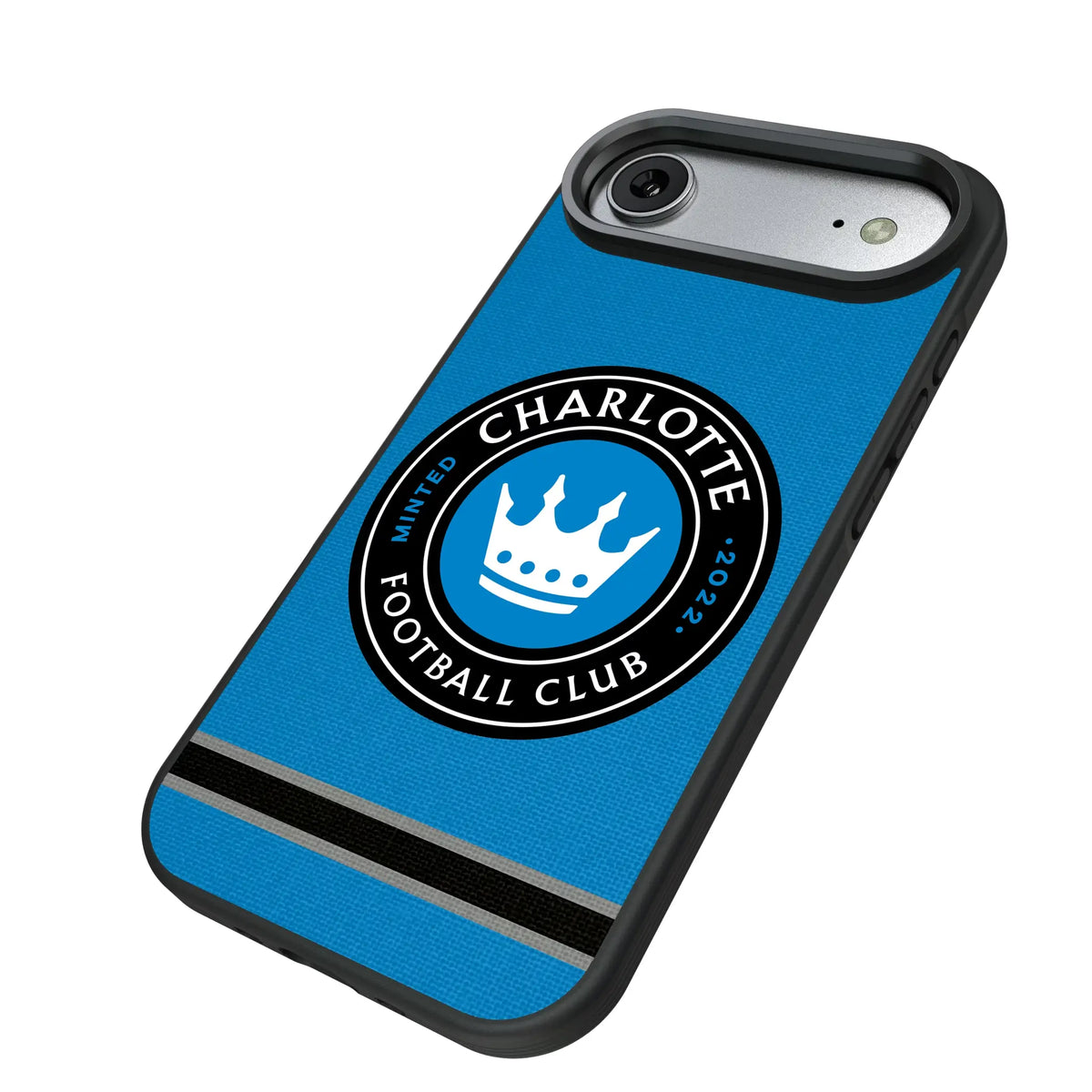 Charlotte FC Stripe iPhone Bump Phone Case for Apple iPhone - Isometric View#Device_iPhone Air