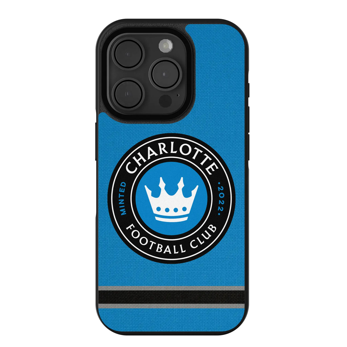 Charlotte FC Stripe iPhone Bump Phone Case for Apple iPhone