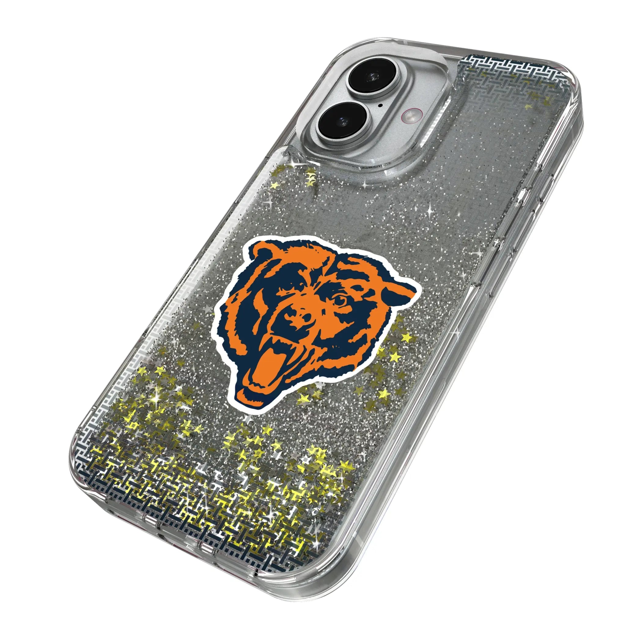 Chicago Bears 1946 Historic Collection Linen iPhone Glitter Phone Case for Apple iPhone - Isometric View