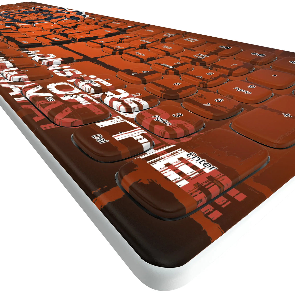 Chicago Bears Brick KKB605 Curved Wireless Keyboard - Detail