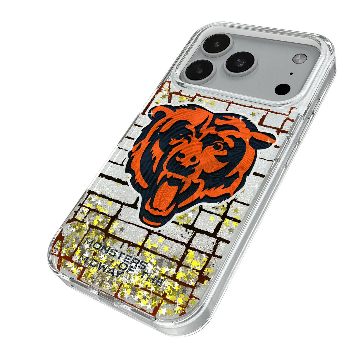 Chicago Bears Brick iPhone Glitter Phone Case for Apple iPhone - Isometric View#Device_iPhone 18 Pro