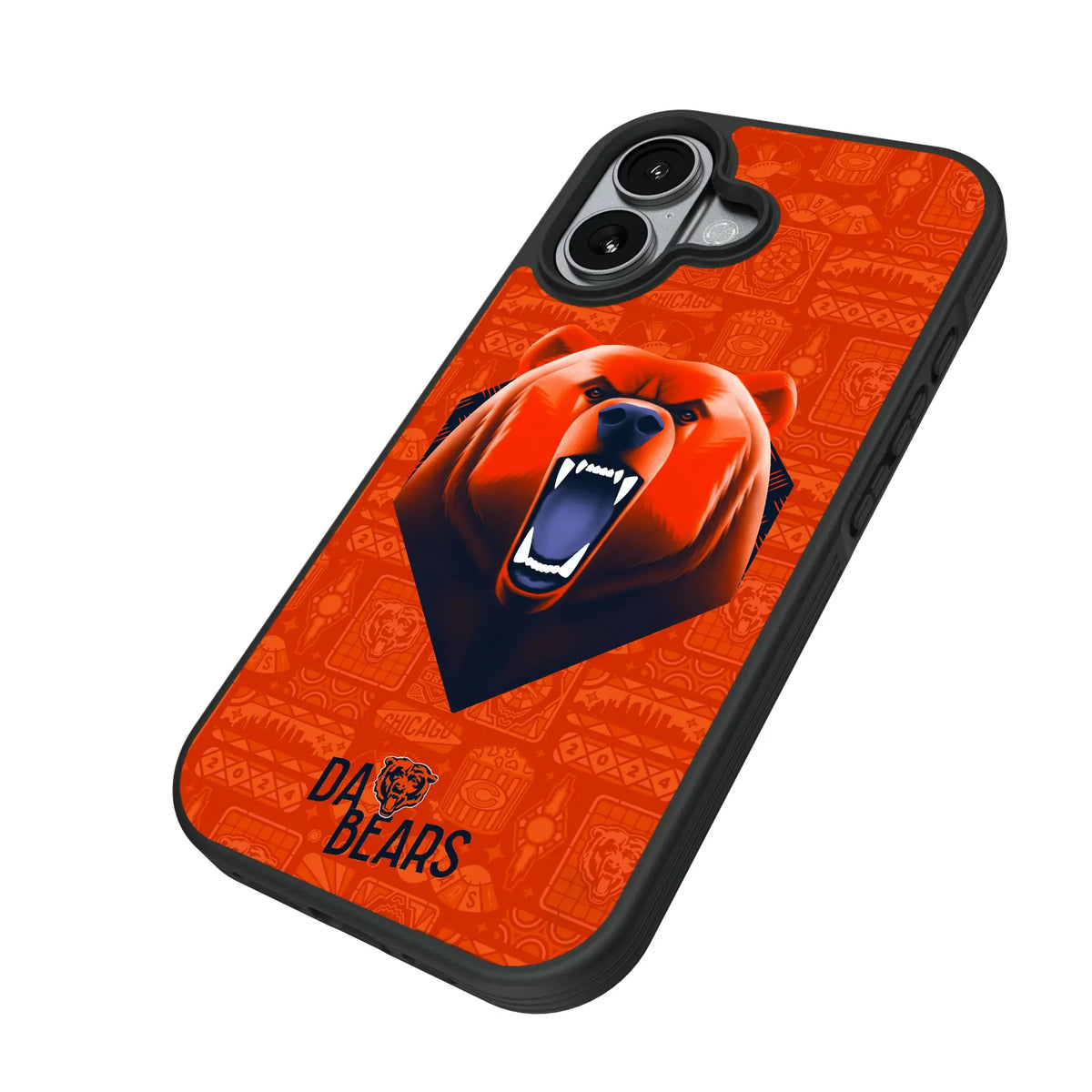 Chicago Bears Deco iPhone Bump Phone Case for Apple iPhone - Isometric View#Device_iPhone 17