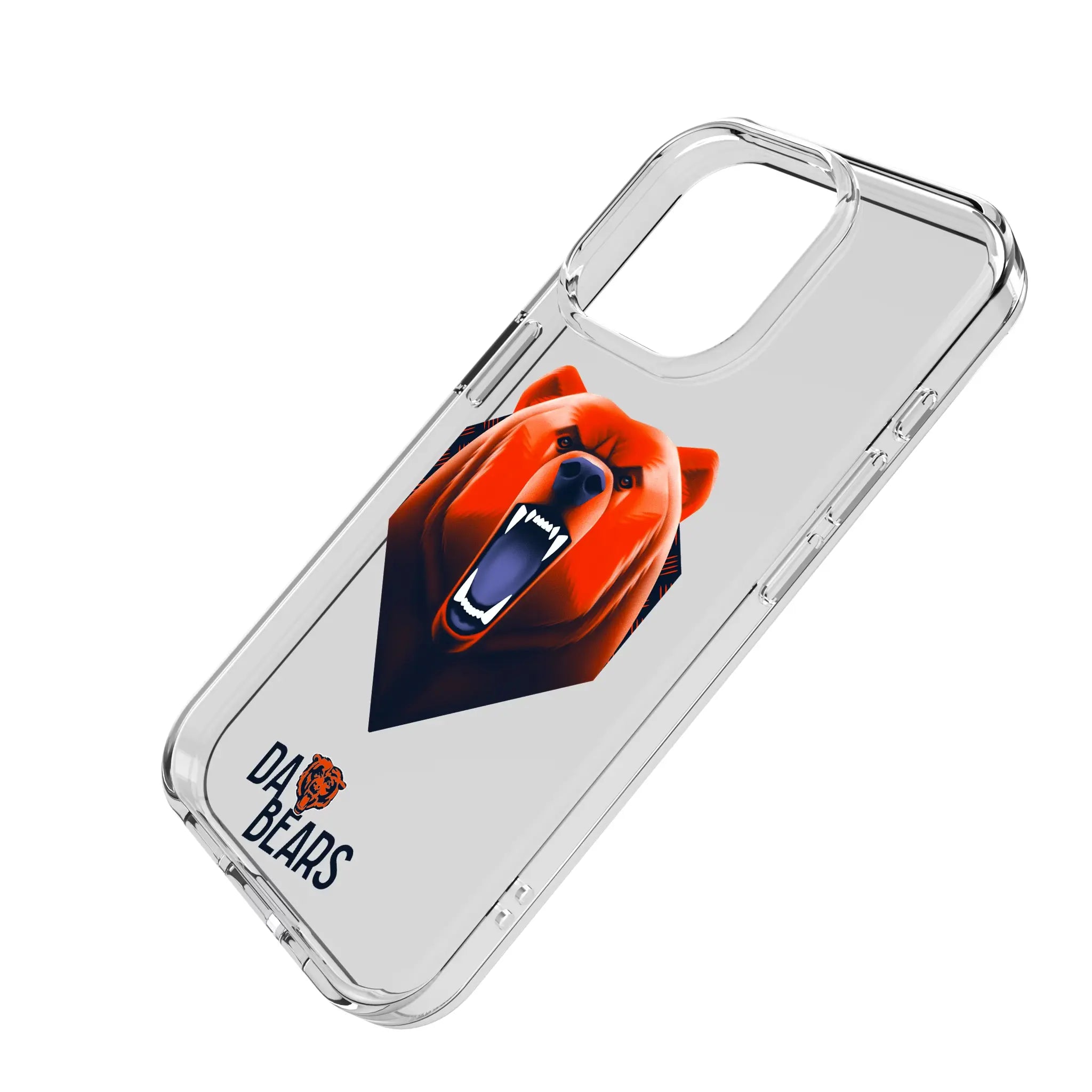 Chicago Bears Deco iPhone Clear Phone Case for Apple iPhone - Isometric View