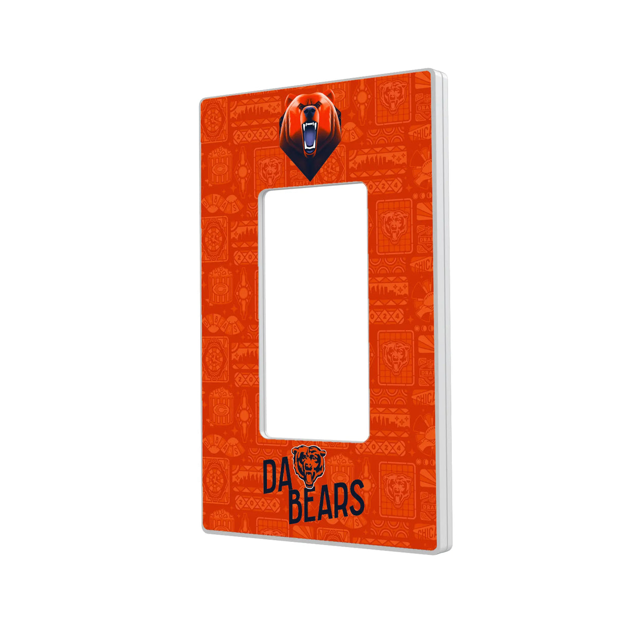 Chicago Bears Deco Hidden-Screw Light Switch Plate#Style_Single Rocker