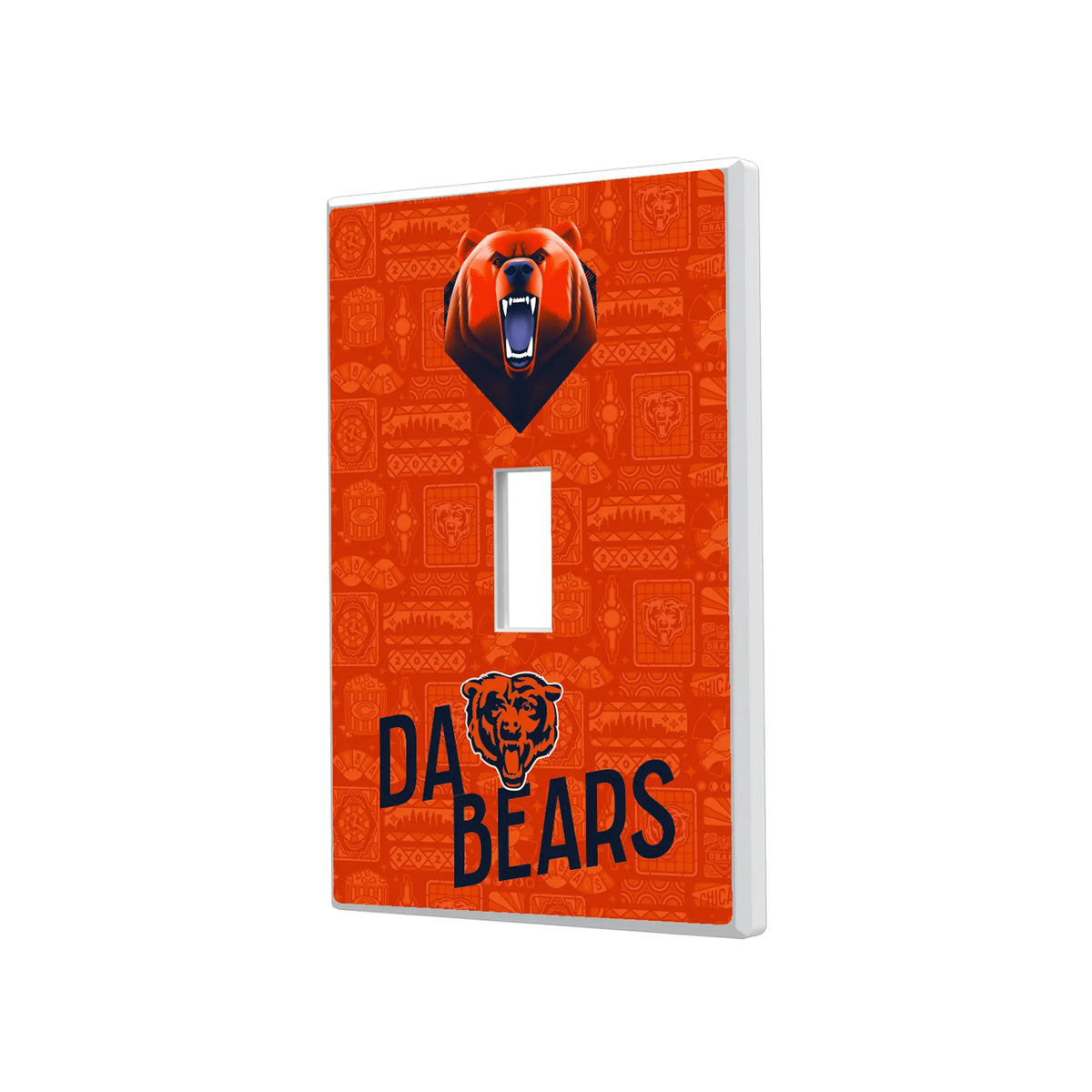 Chicago Bears Deco Hidden-Screw Light Switch Plate#Style_Single Toggle