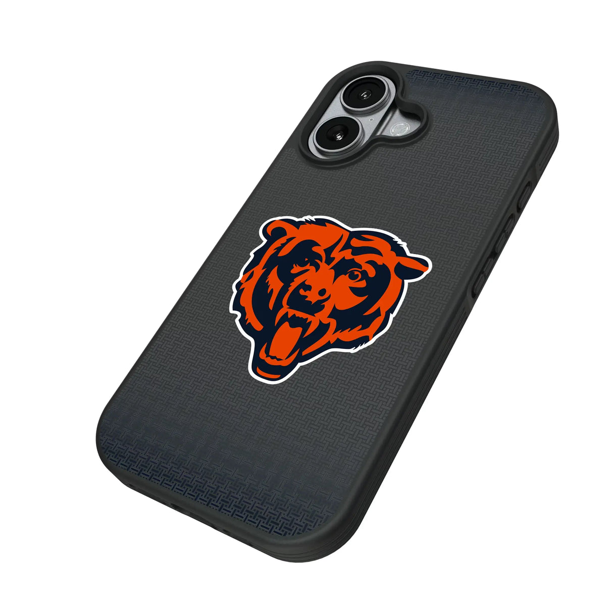 Chicago Bears Linen iPhone Bump Phone Case for Apple iPhone - Isometric View#Device_iPhone 17