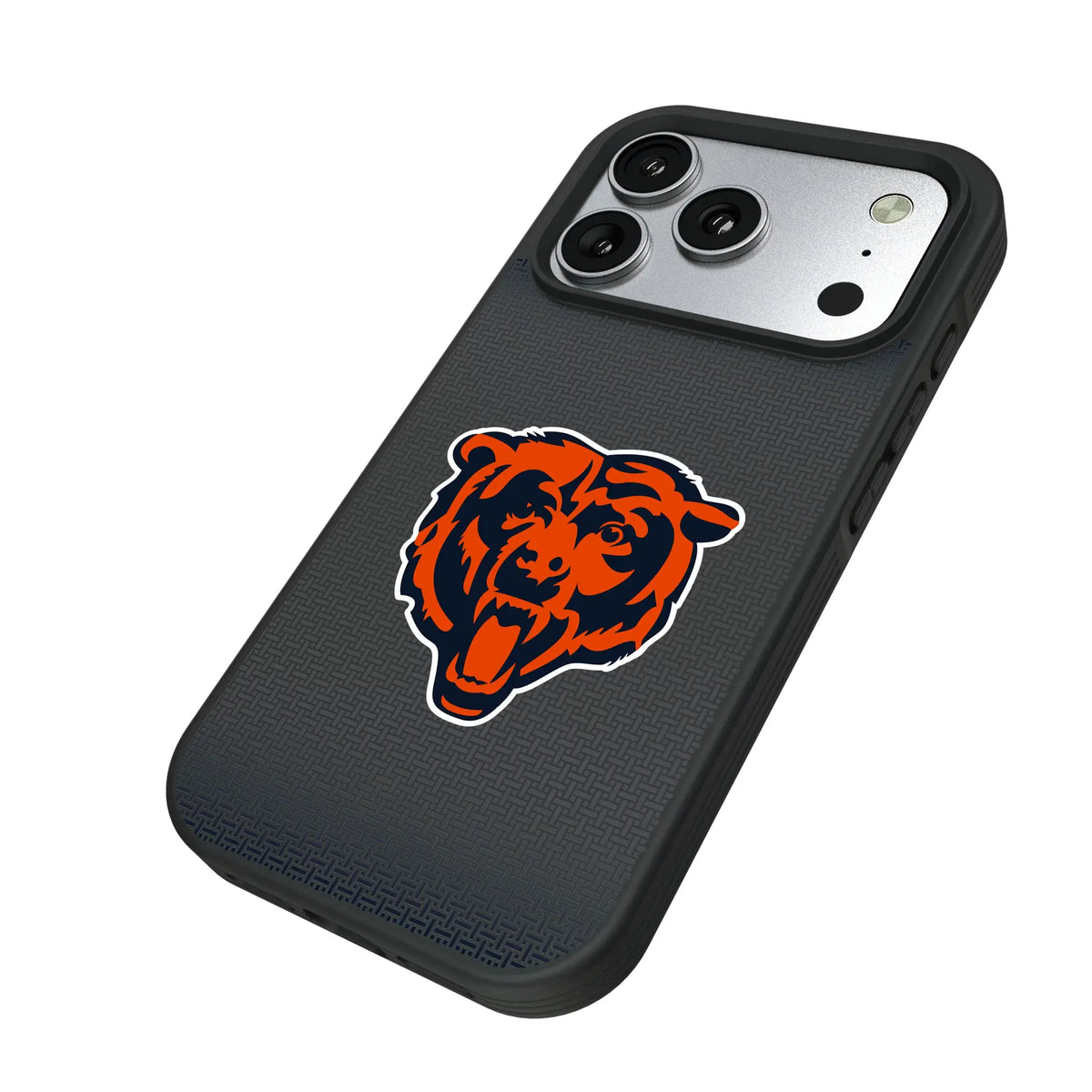 Chicago Bears Linen iPhone Bump Phone Case for Apple iPhone - Isometric View#Device_iPhone 17 Pro