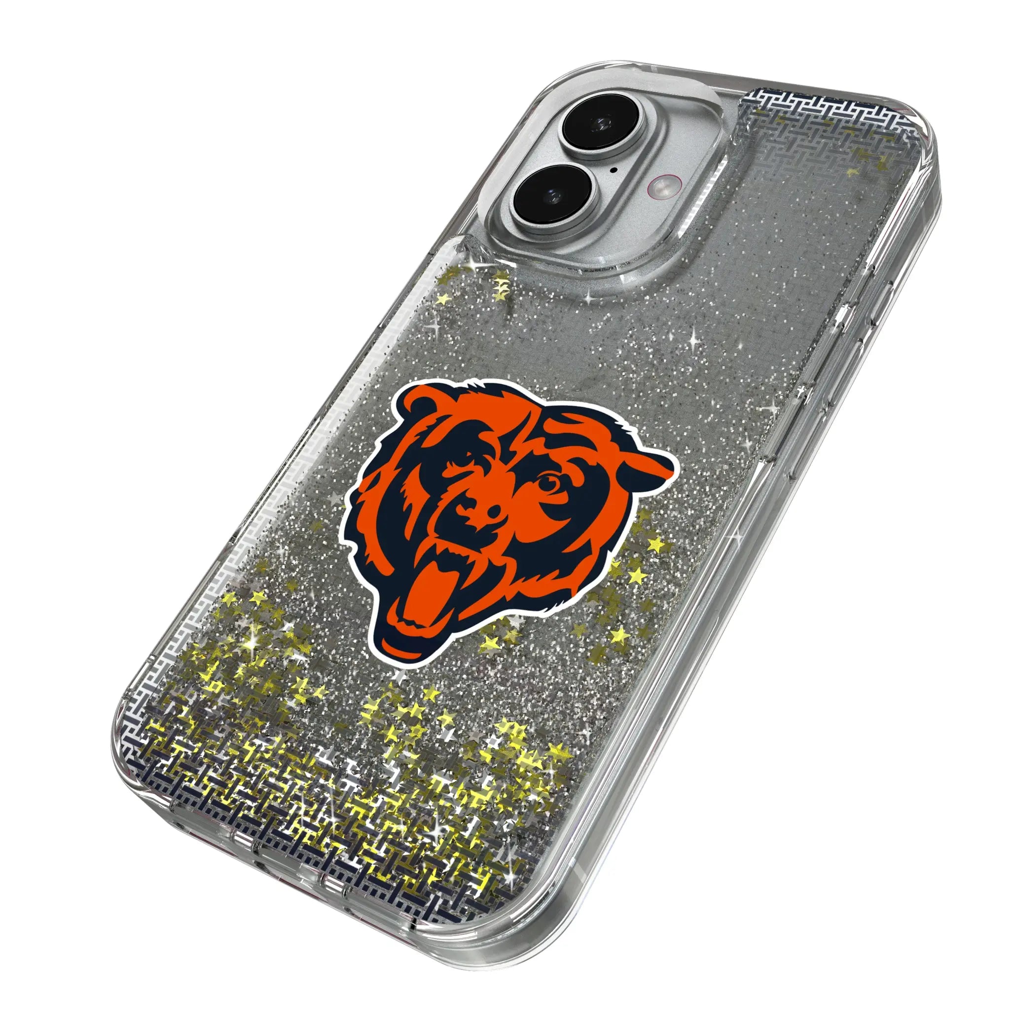 Chicago Bears Linen iPhone Glitter Phone Case for Apple iPhone - Isometric View