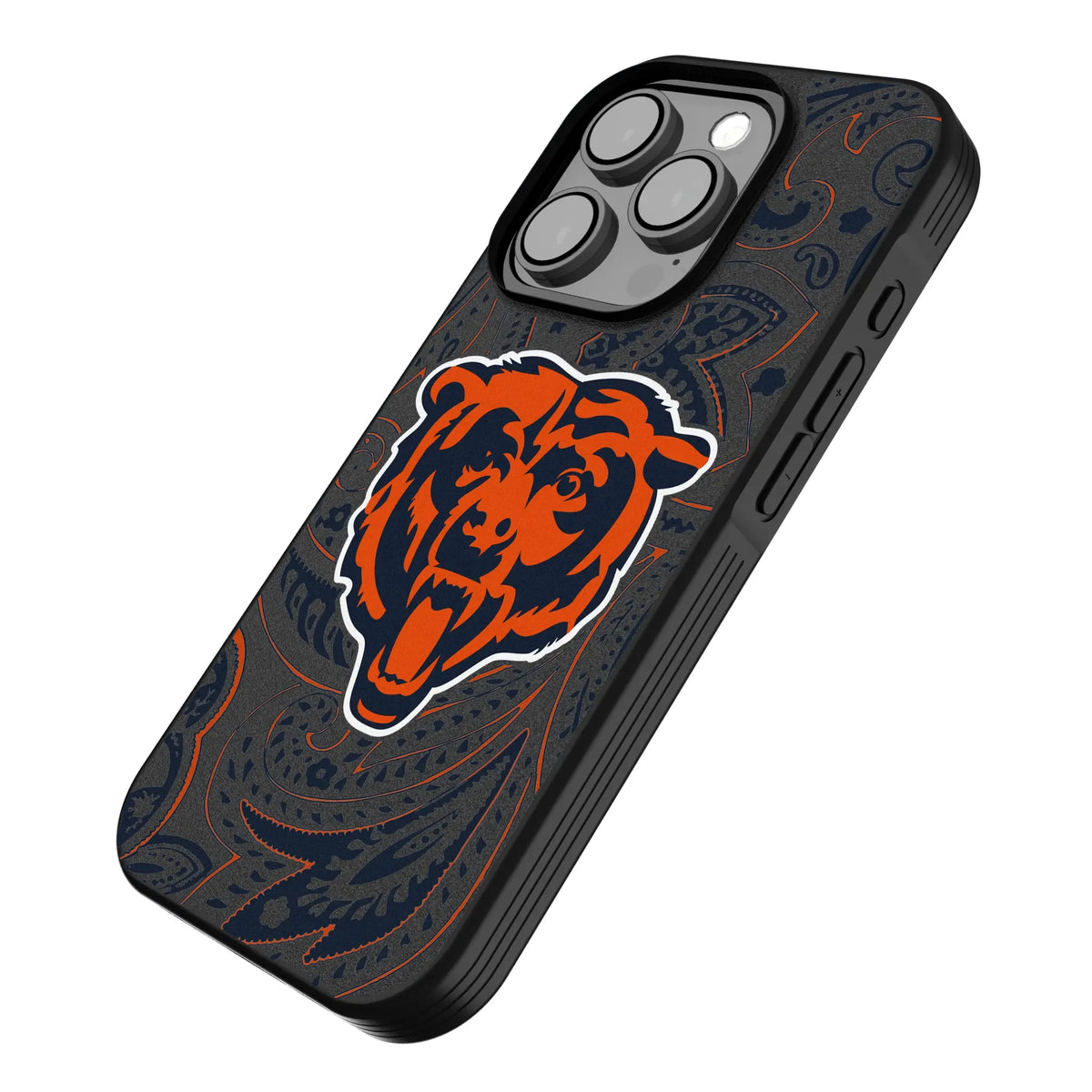 Chicago Bears Paisley iPhone Bump Phone Case for Apple iPhone - Isometric View