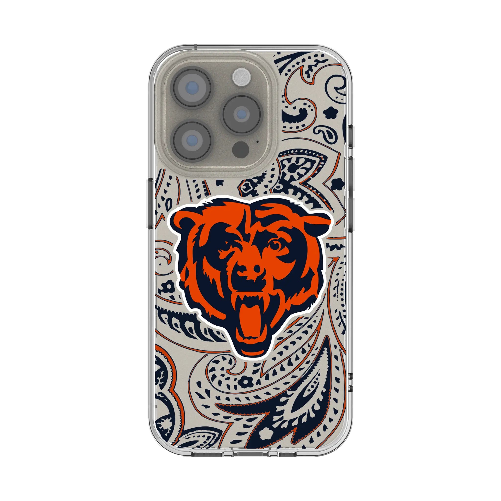 Chicago Bears Paisley iPhone Clear Phone Case for Apple iPhone