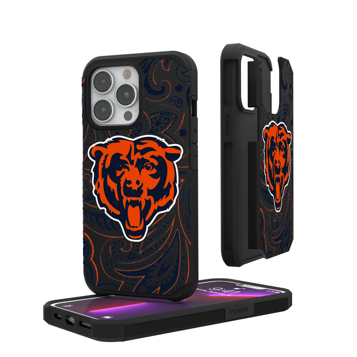 Chicago Bears Paisley iPhone Rugged Phone Case for Apple iPhone