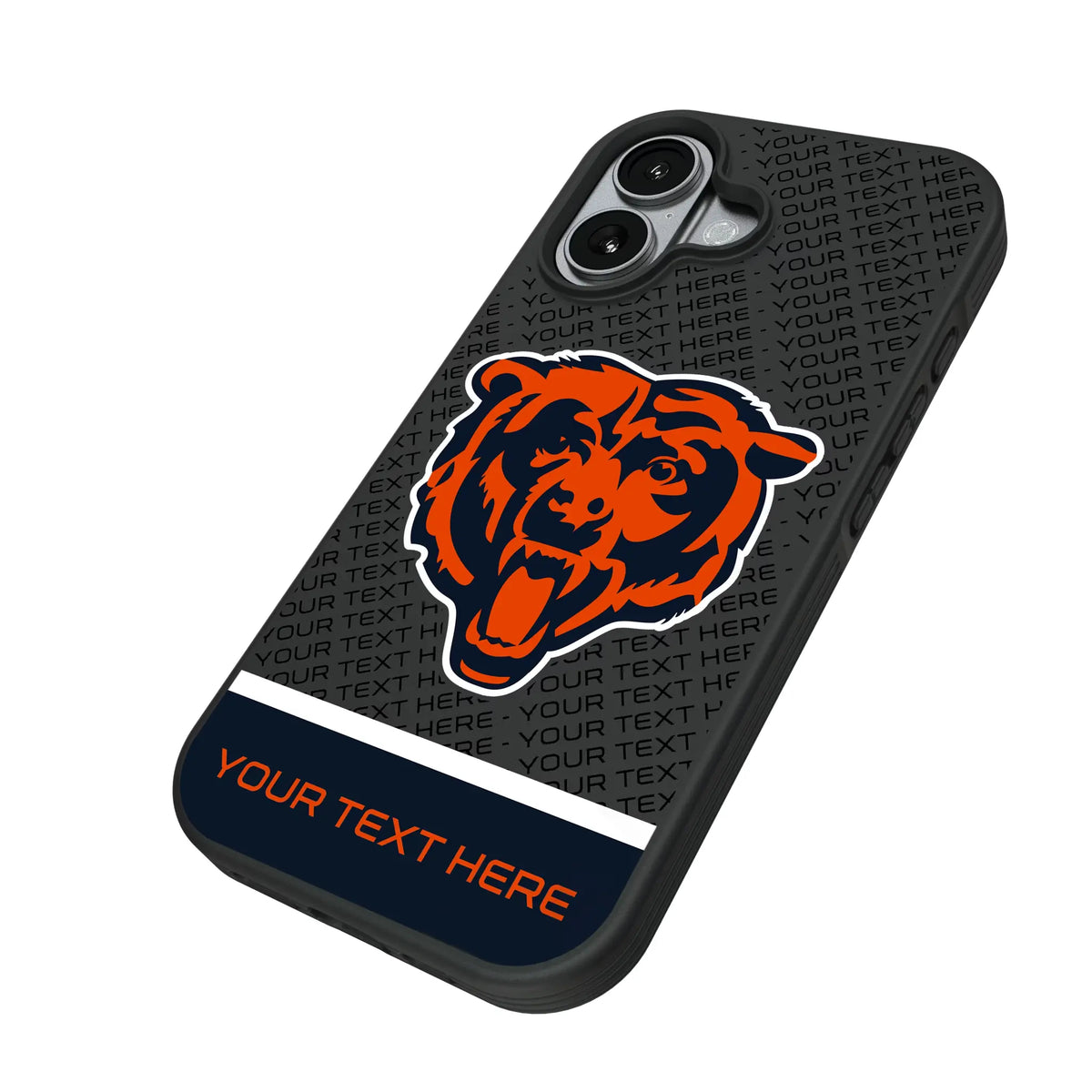 Chicago Bears Personalized EndZone Plus iPhone Bump Phone Case for Apple iPhone - Isometric View#Device_iPhone 17