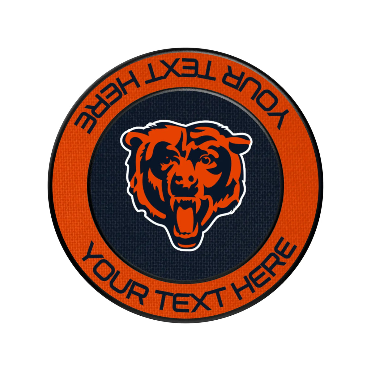 Chicago Bears Personalized Endzone Solid Popsockets Round Magnetic