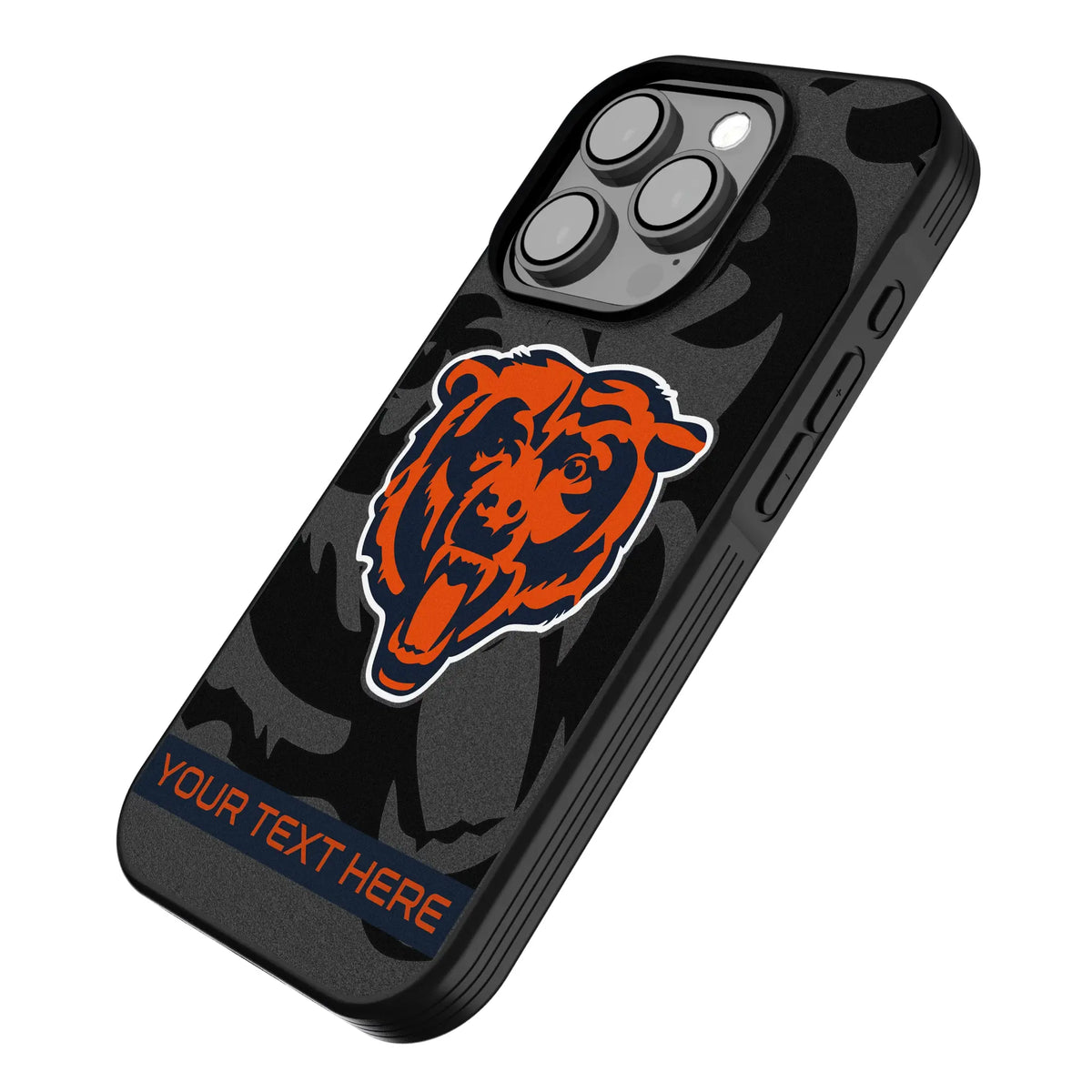 Chicago Bears Personalized Tilt iPhone Bump Phone Case for Apple iPhone - Isometric View