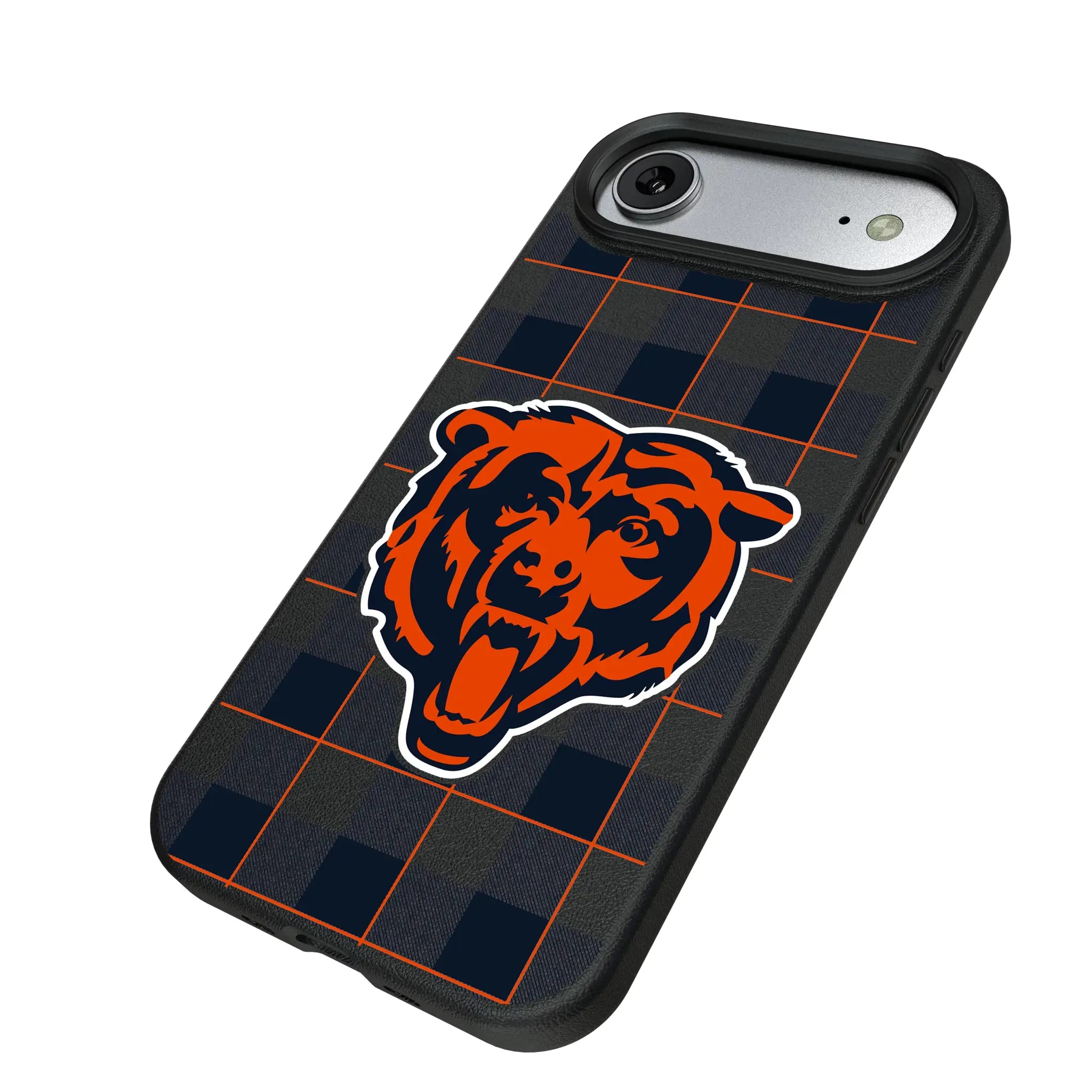 Chicago Bears Plaid iPhone MagSafe Compatible Phone Case for Apple iPhone - Isometric View#Device_iPhone Air