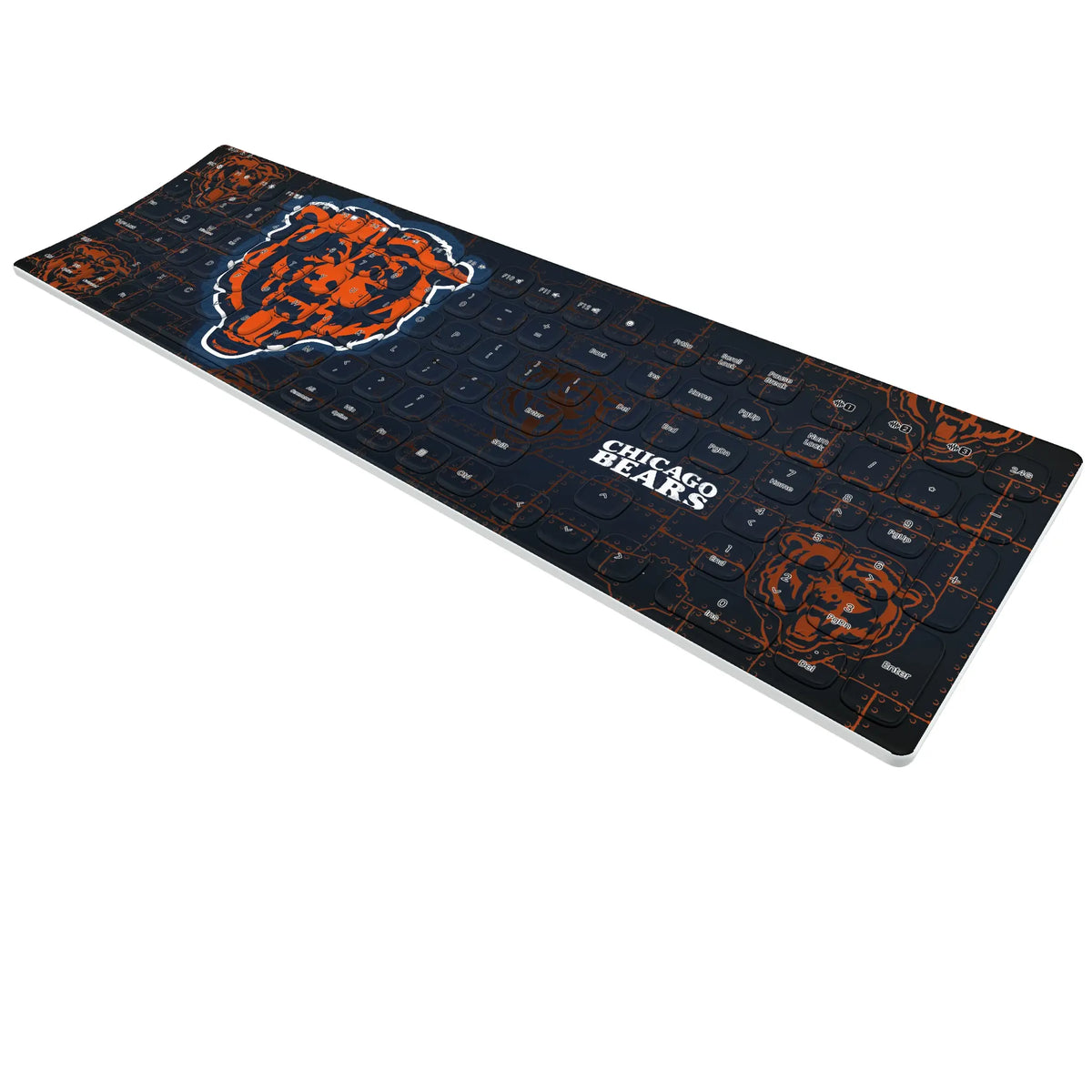 Chicago Bears Rivet KKB605 Curved Wireless Keyboard - Isometric View