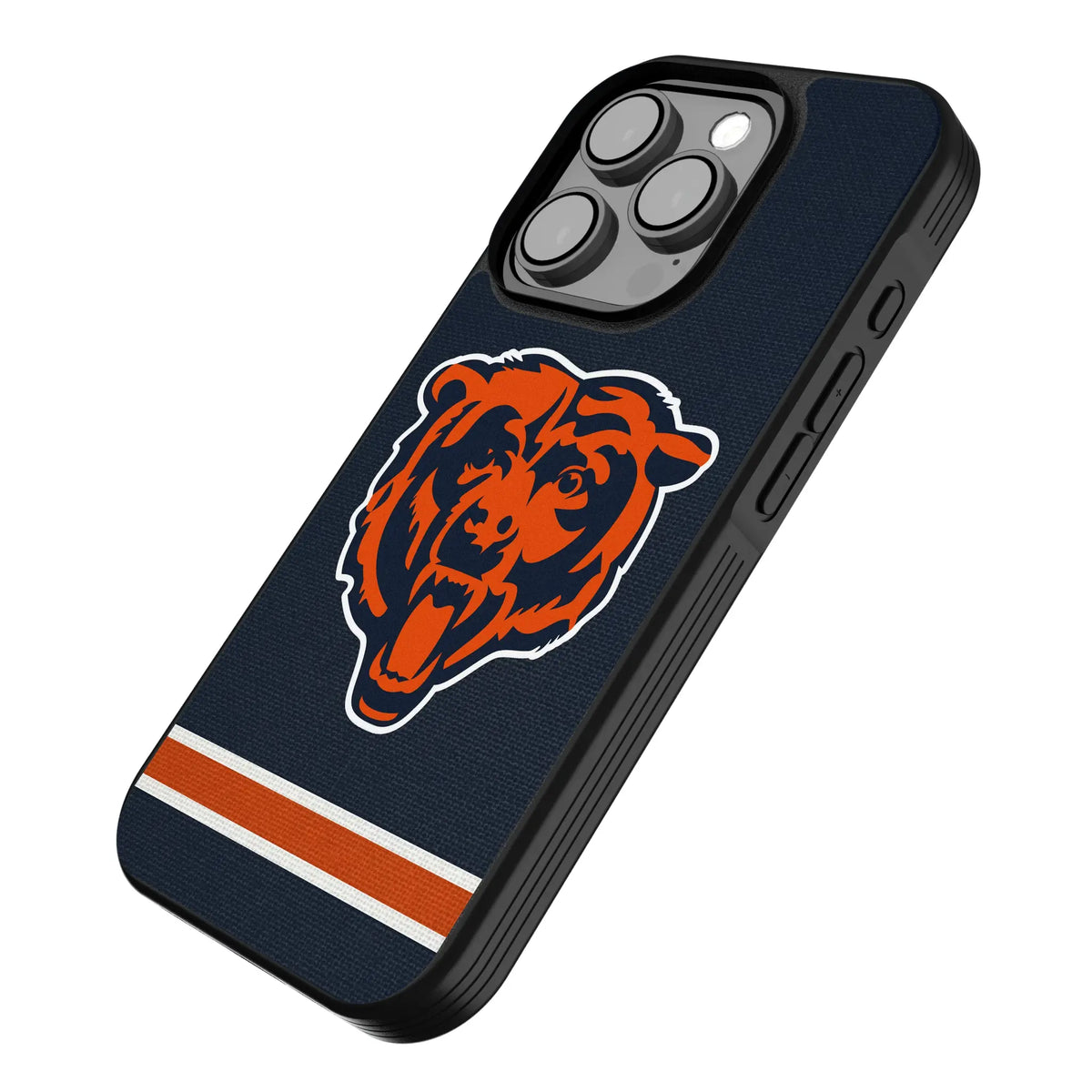 Chicago Bears Stripe iPhone Bump Phone Case for Apple iPhone - Isometric View