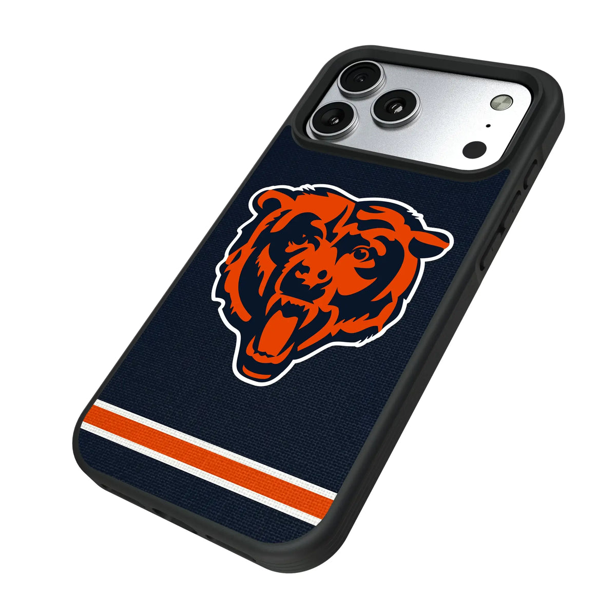 Chicago Bears Stripe iPhone Bump Phone Case for Apple iPhone - Isometric View#Device_iPhone 17 Pro Max