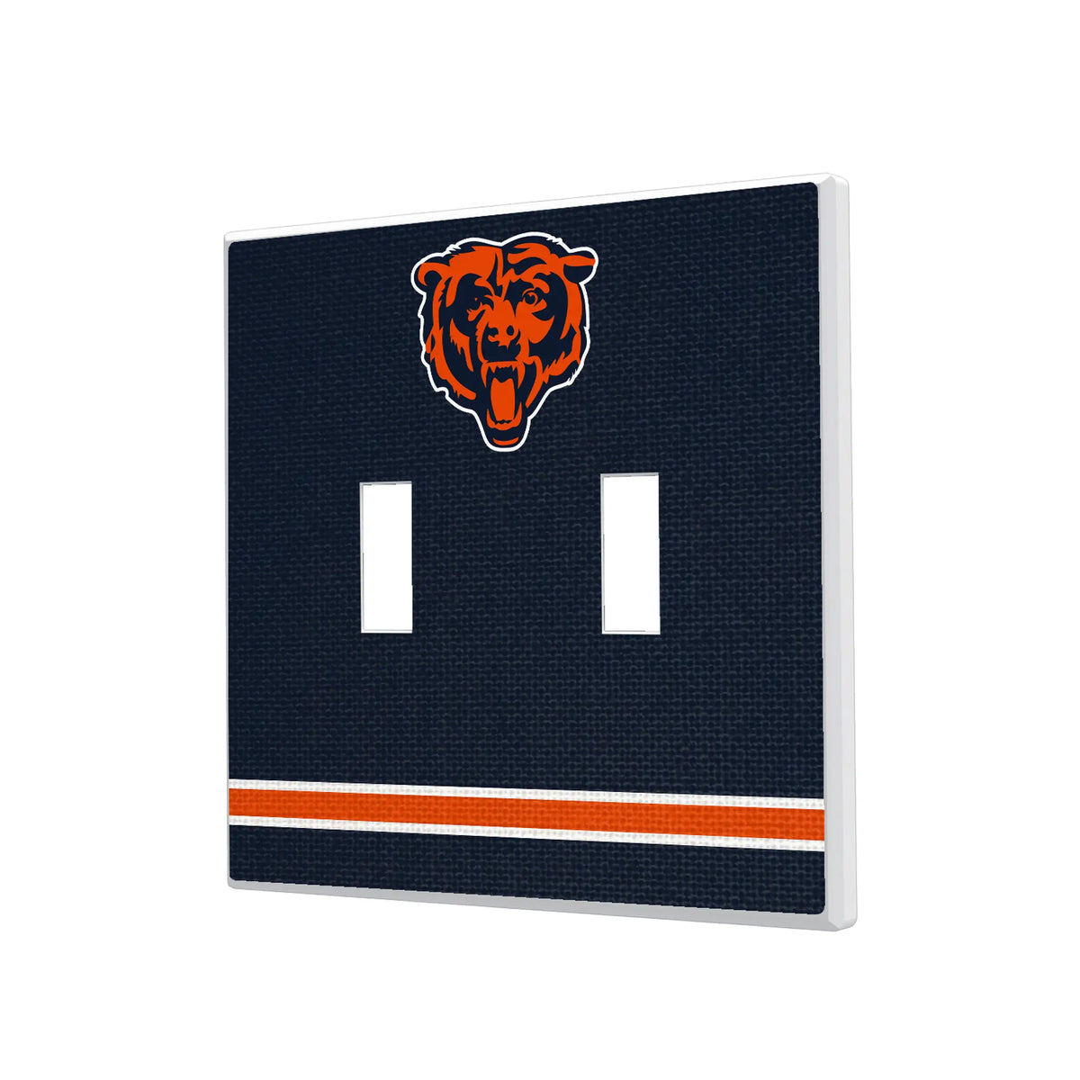 Chicago Bears Stripe Hidden-Screw Light Switch Plate#Style_Double Toggle
